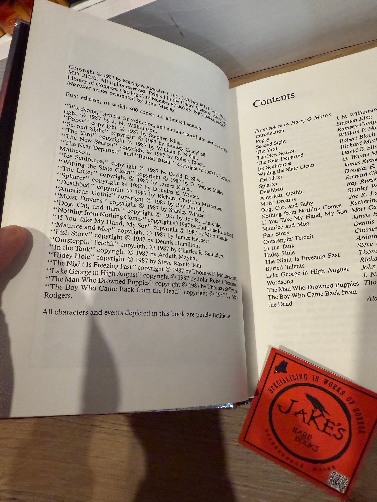 Masques II, First Edition