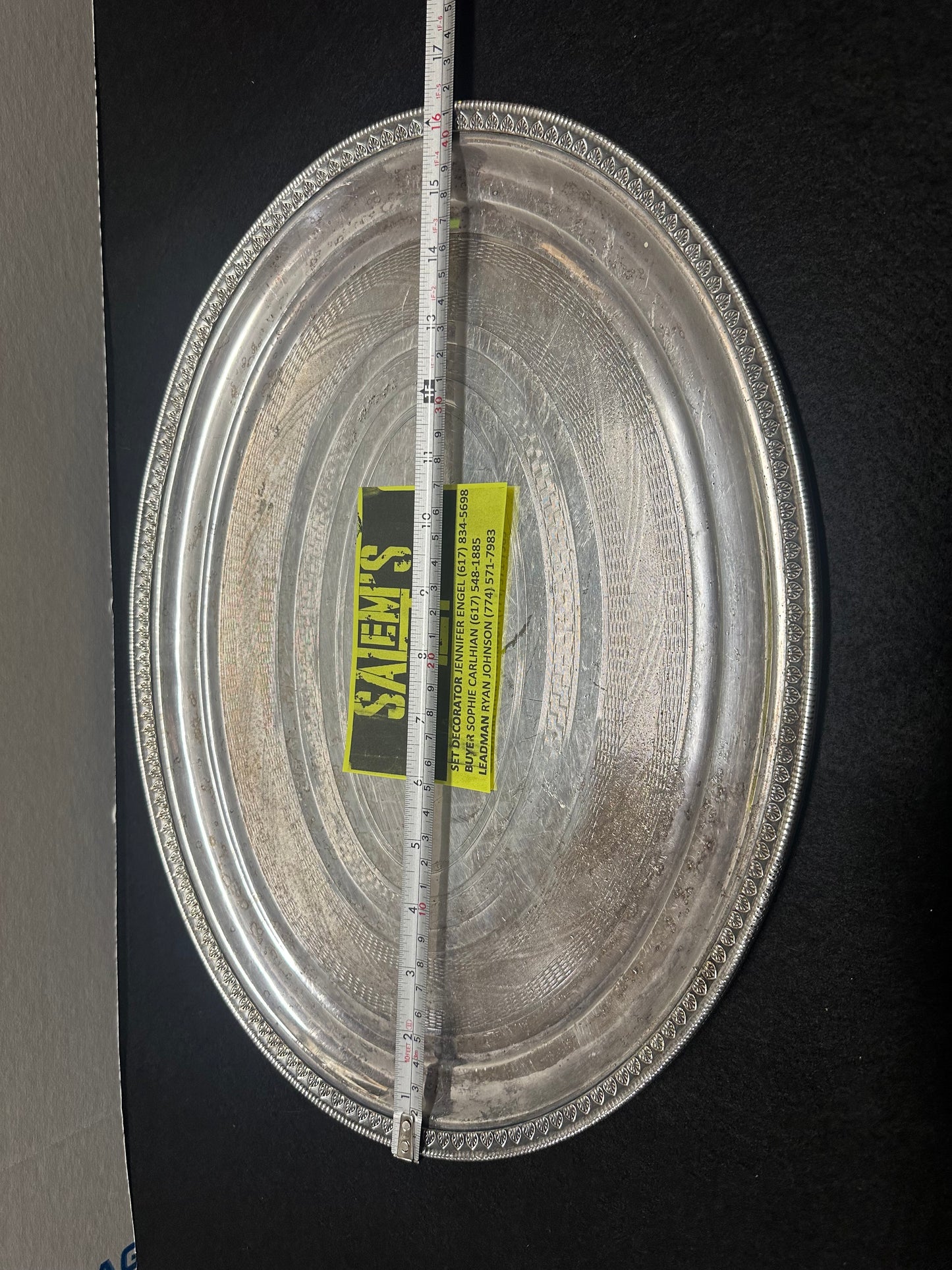 Stephen King, Salem’s Lot, Production Used Antique Silver Platter