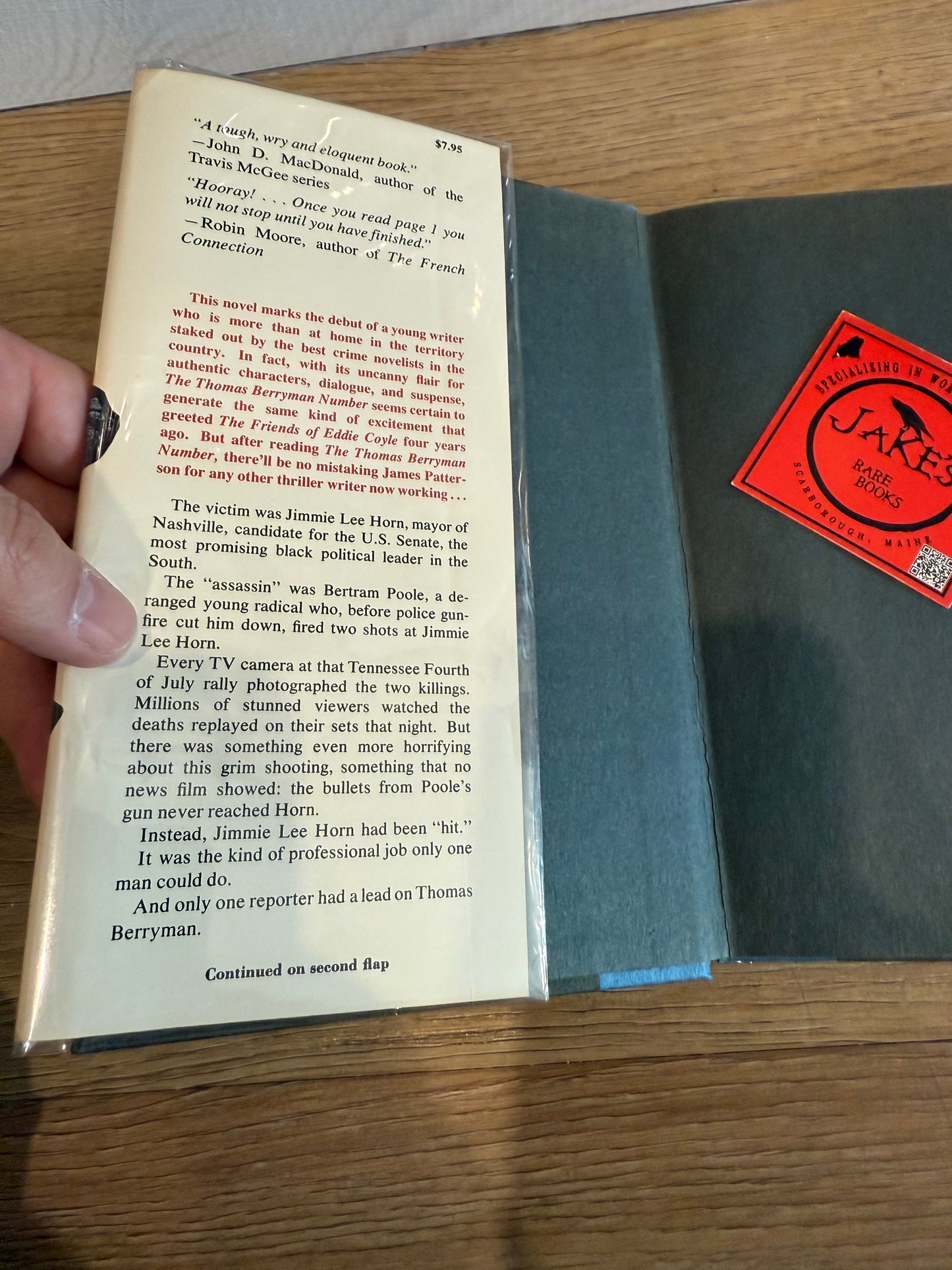 James Patterson, The Thomas Berryman Number, Little Brown Publishing
