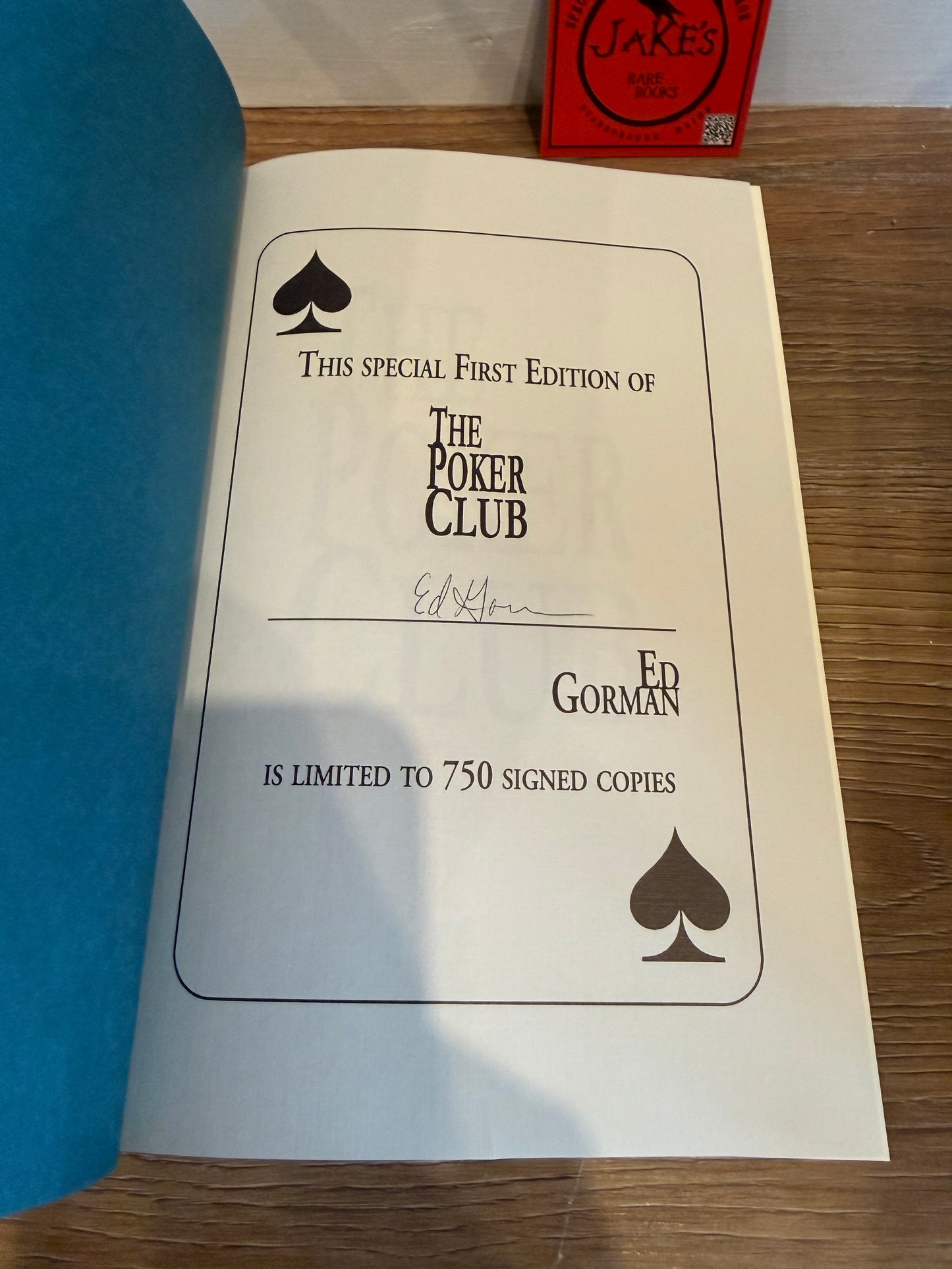 Ed Gorman, The Poker Club, Signed Limited Edition, Cemetery Dance