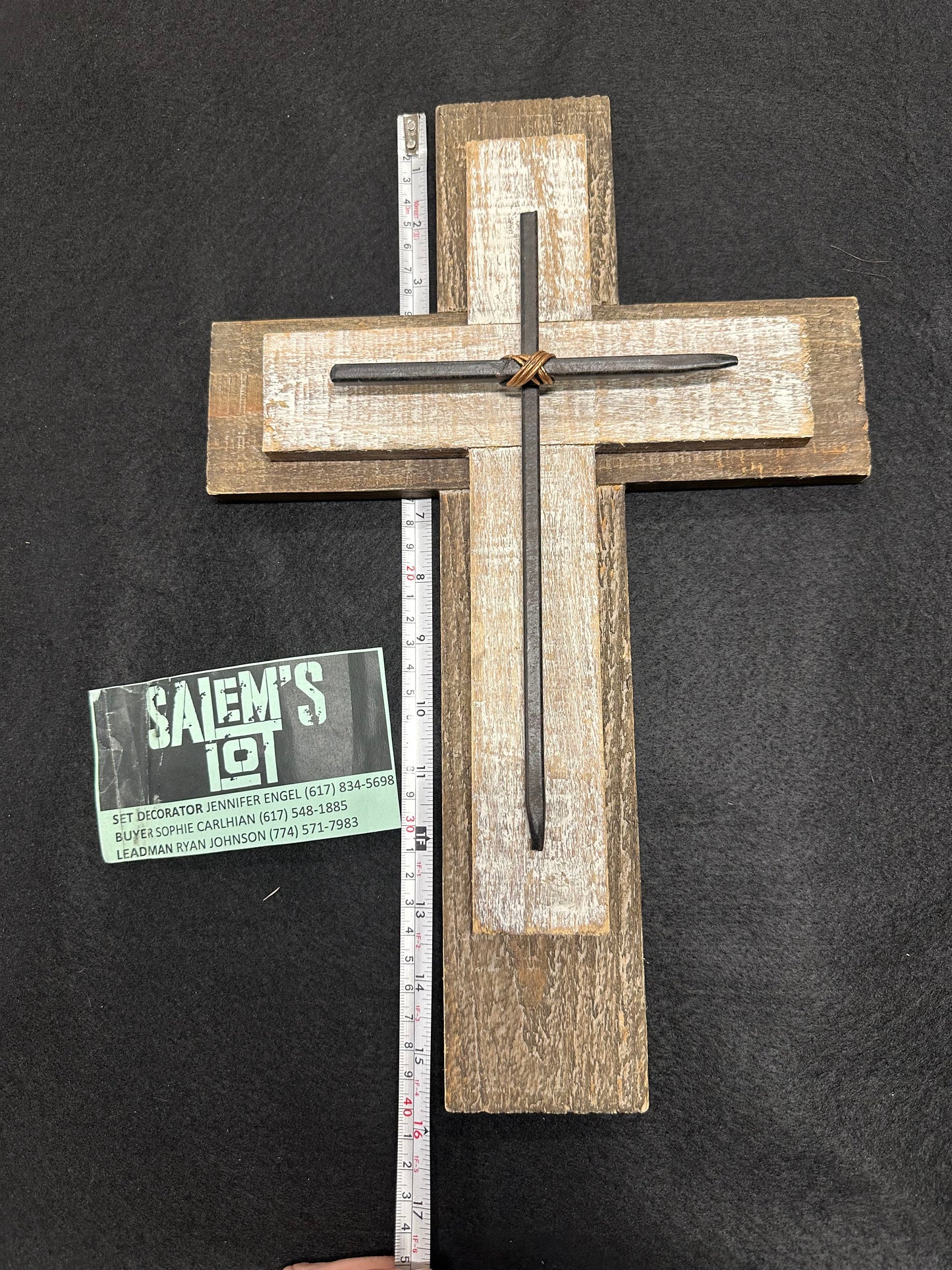 Salem’s Lot, Wood and Steel Cross, Screen Used, Max Production 2024