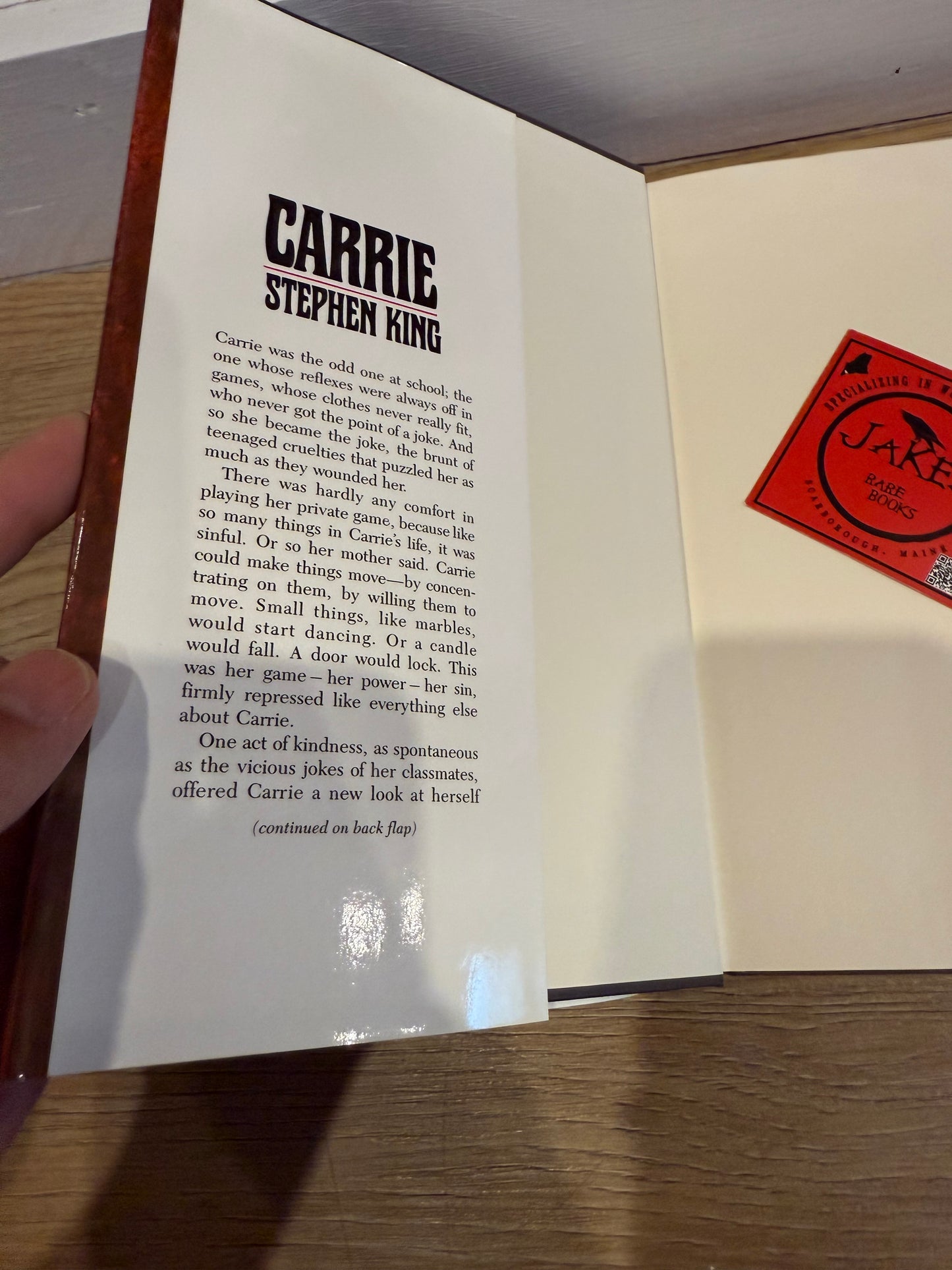 Stephen King, Carrie, Book Club Edition