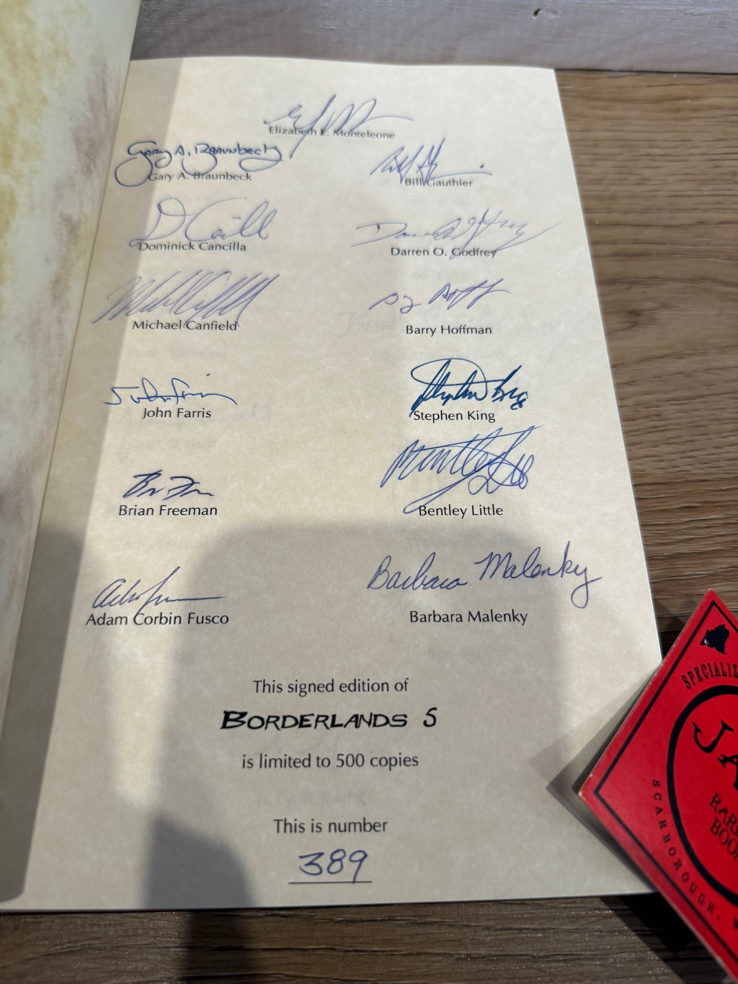 Borderlands 5, Signed by Stephen King