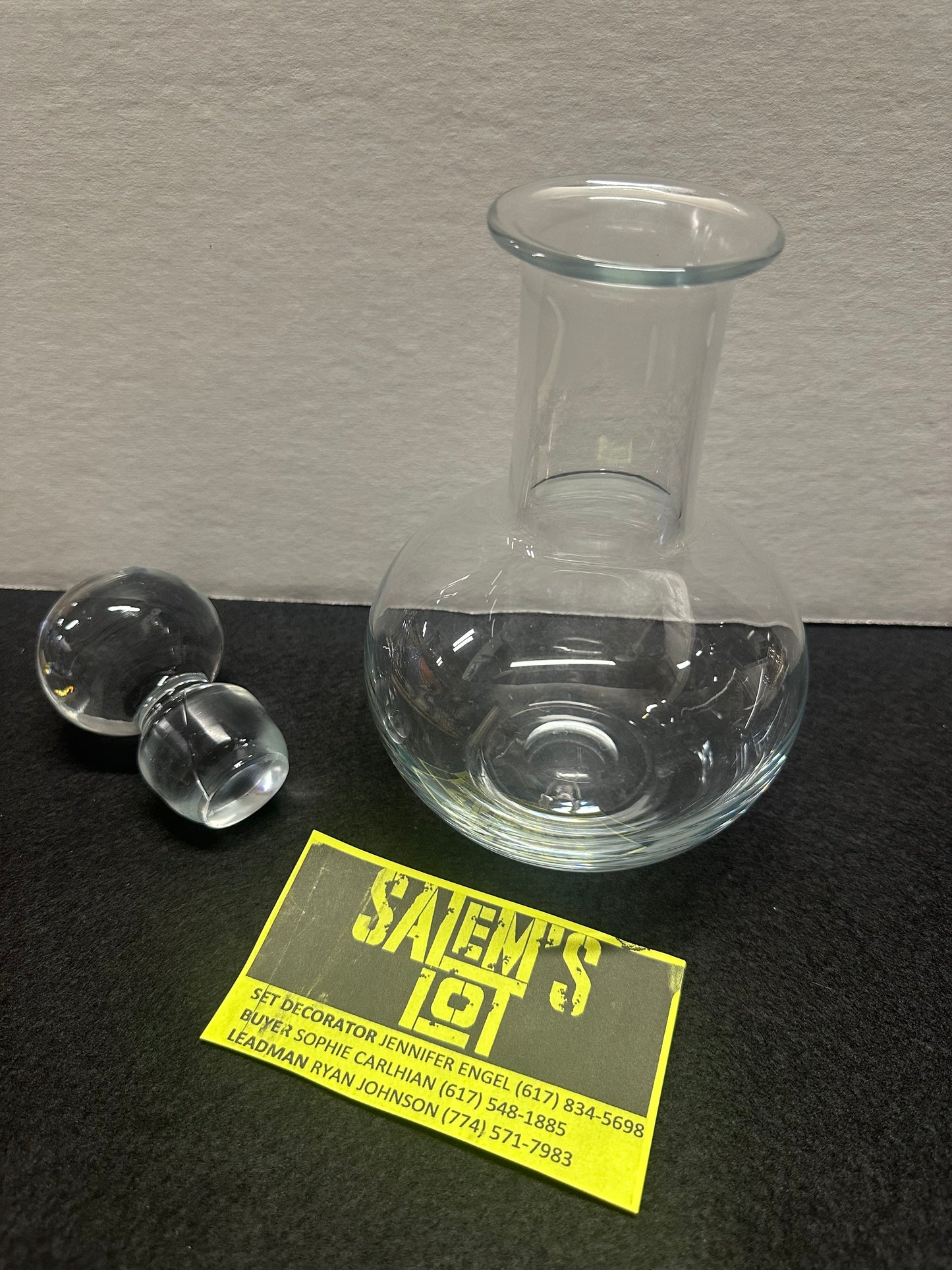 Stephen King, Salem’s Lot Production Used, Glass Decanter