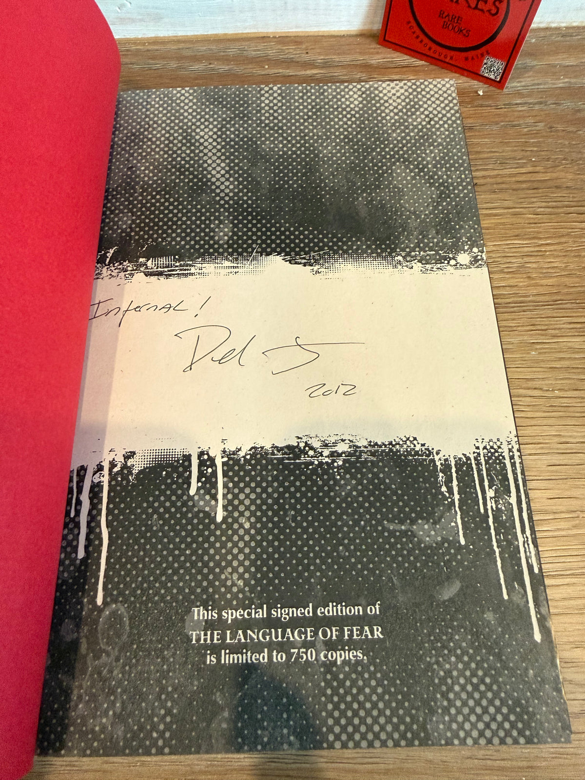 Del James, The Language of Fear, Signed Limited Edition, Cemetery Dance