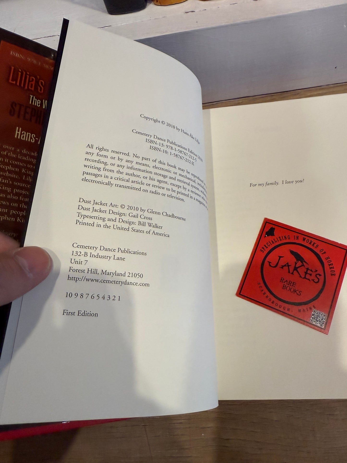 Lilja’s Library: The World of Stephen King, First Edition, Cemetery Dance
