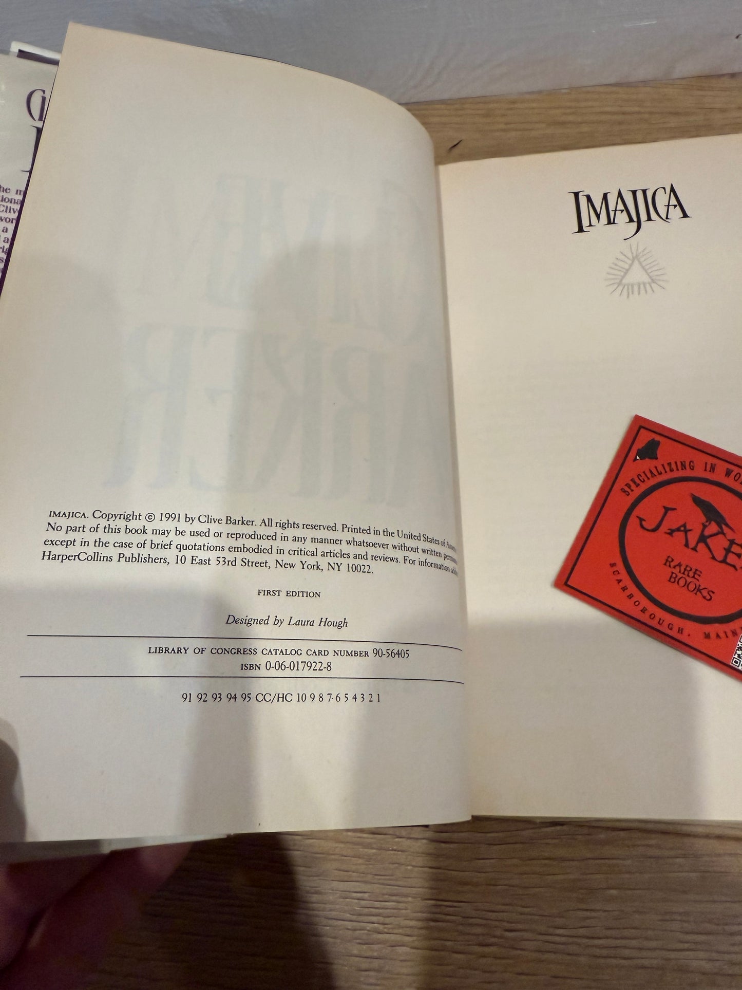 Clive Barker, Imajica, First Edition, Harper Collin’s