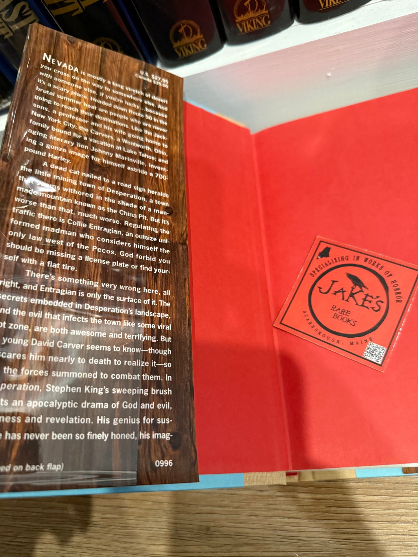 Stephen King, Desperation, First Edition, Viking Publishing