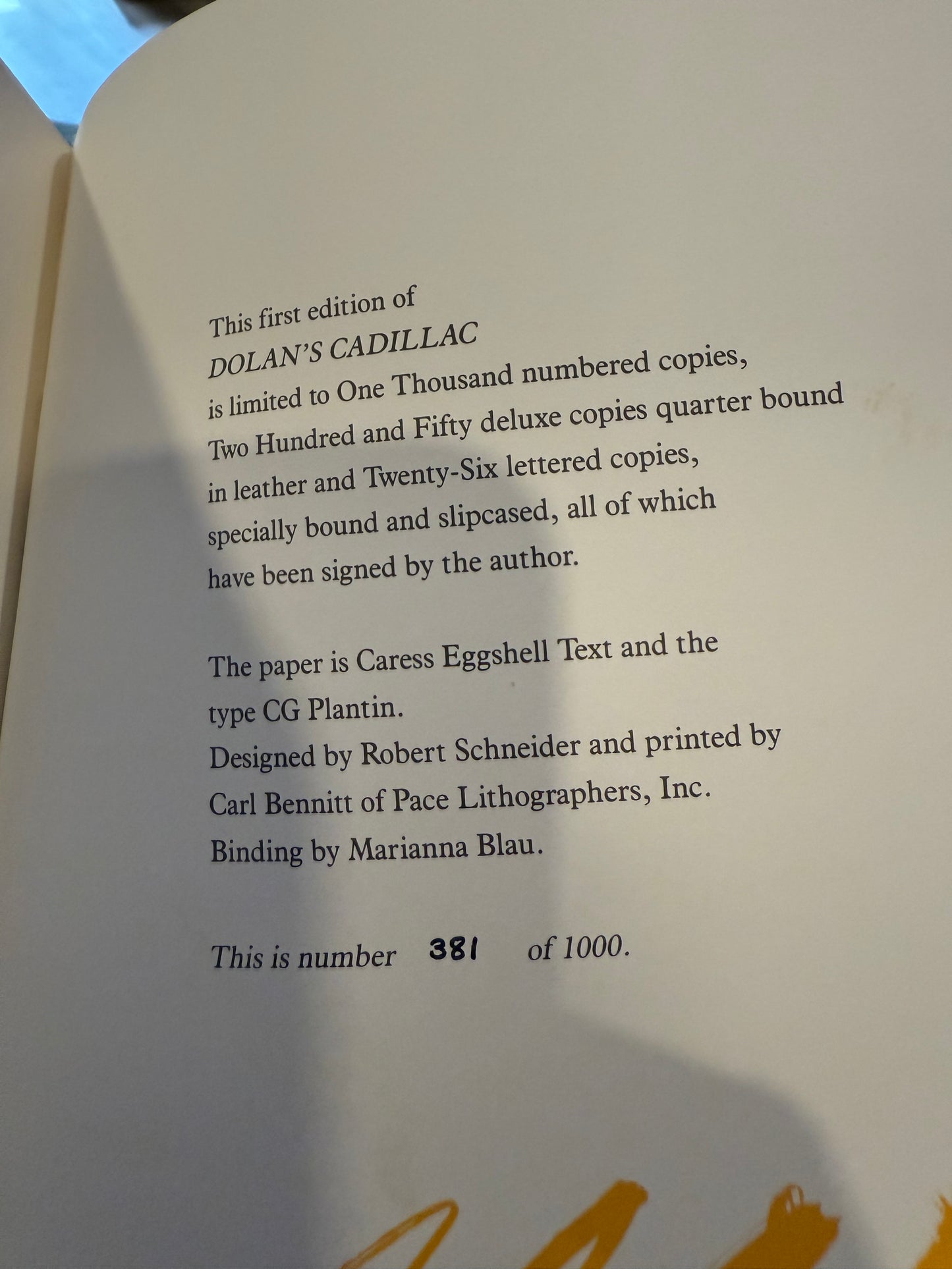 Stephen King, Dolan’s Cadillac, Signed/Limited #381 Copy, Lord John Press