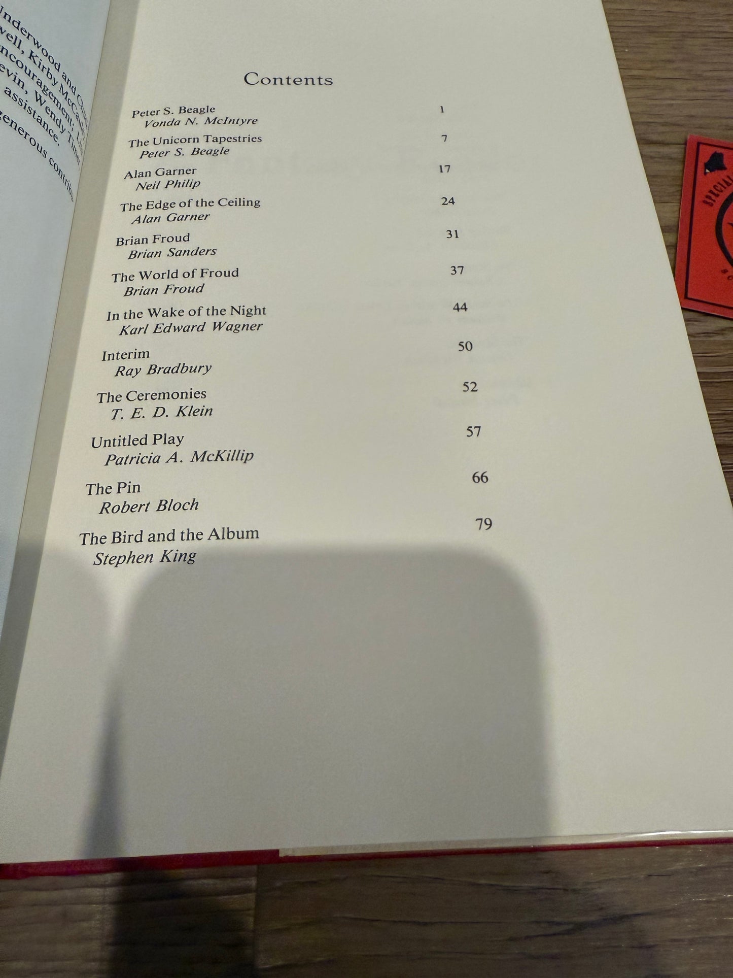 Seventh World Fantasy Convention, First Edition, Stephen King It Chapter