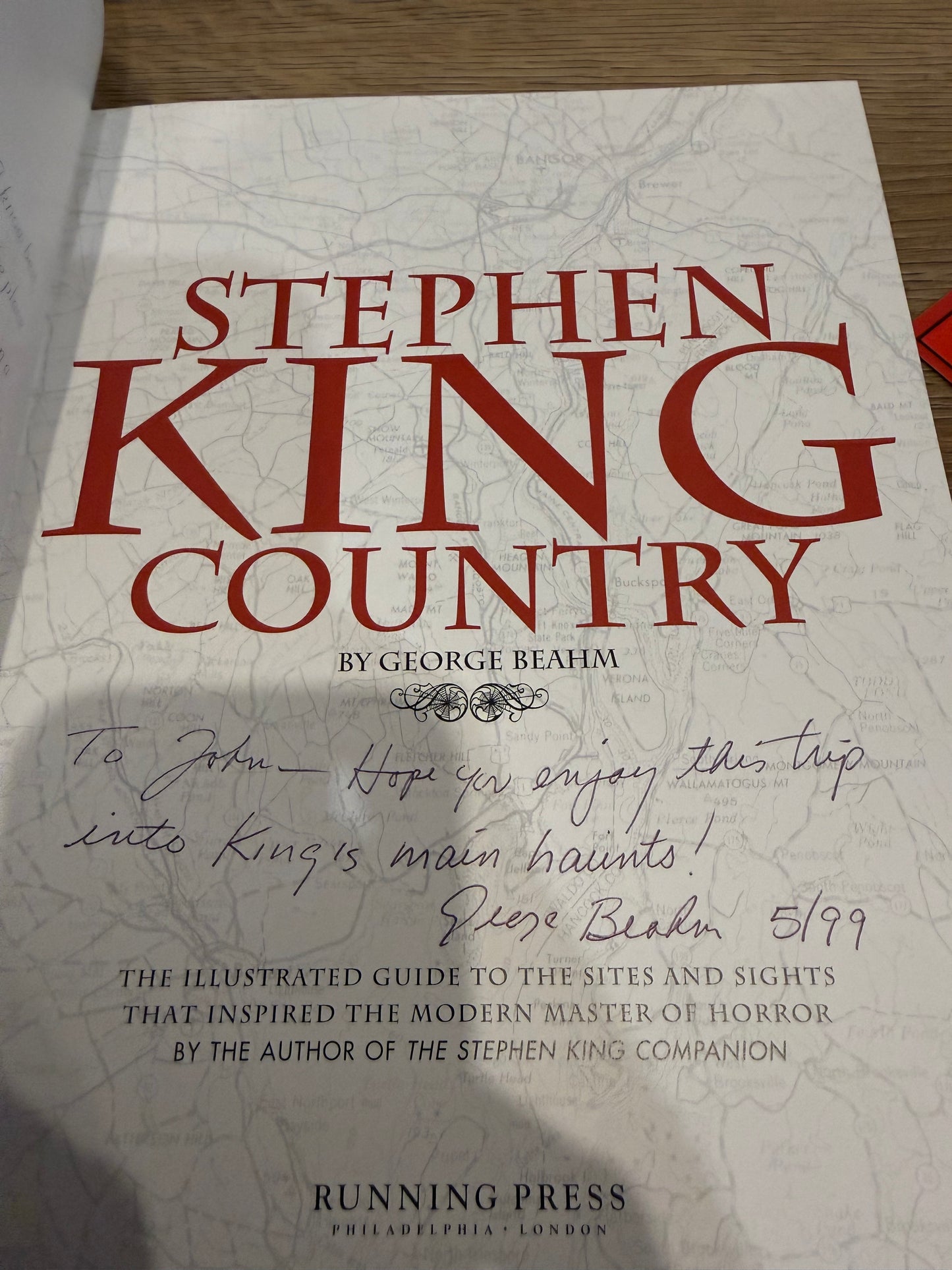 George Beahm, Stephen King Country, Signed/Limited #42, PLUS Inscription