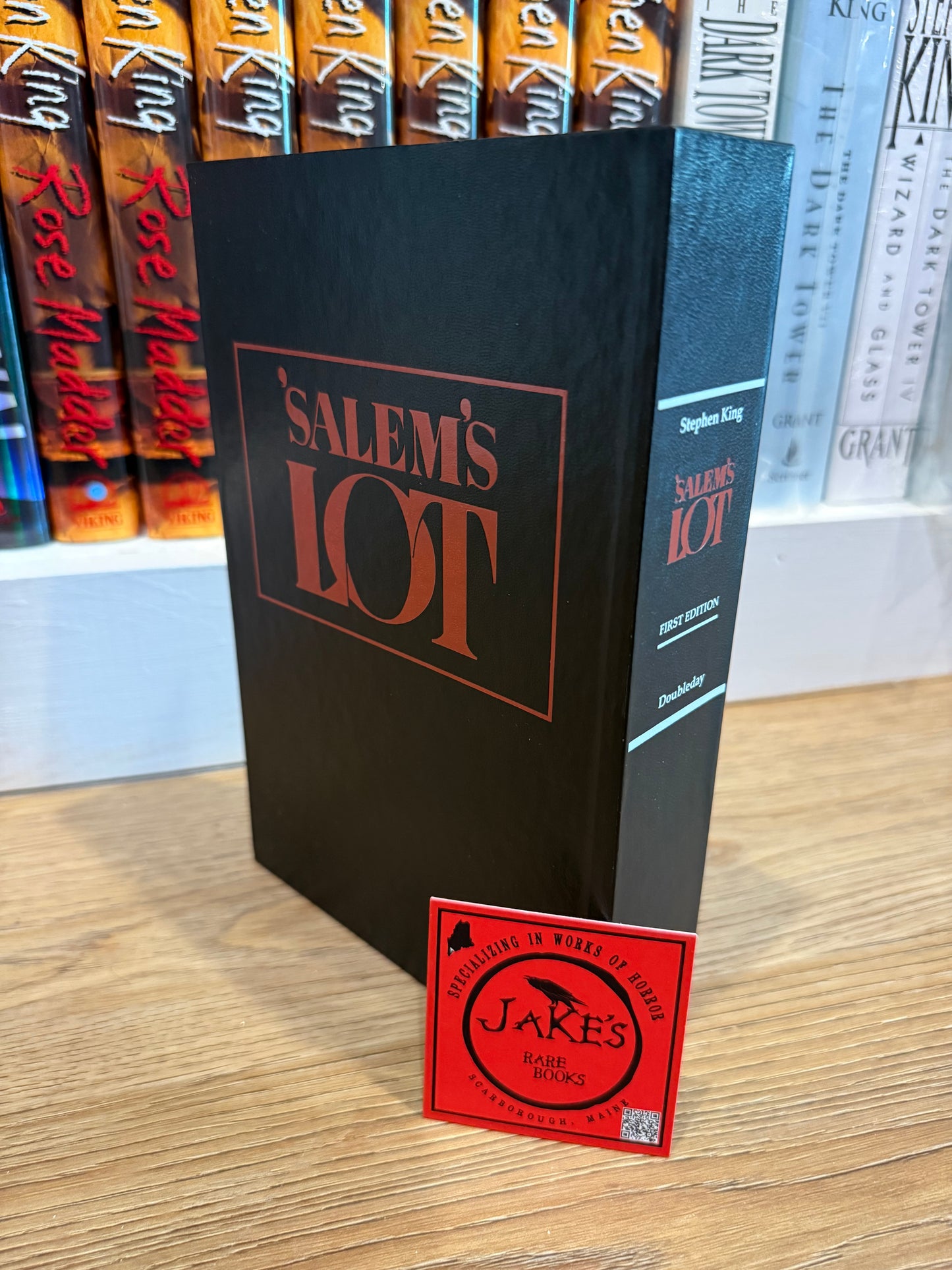 Stephen King, Salem’s Lot, First Edition with SIGNED Card, Father Cody Error, Doubleday Publishing,