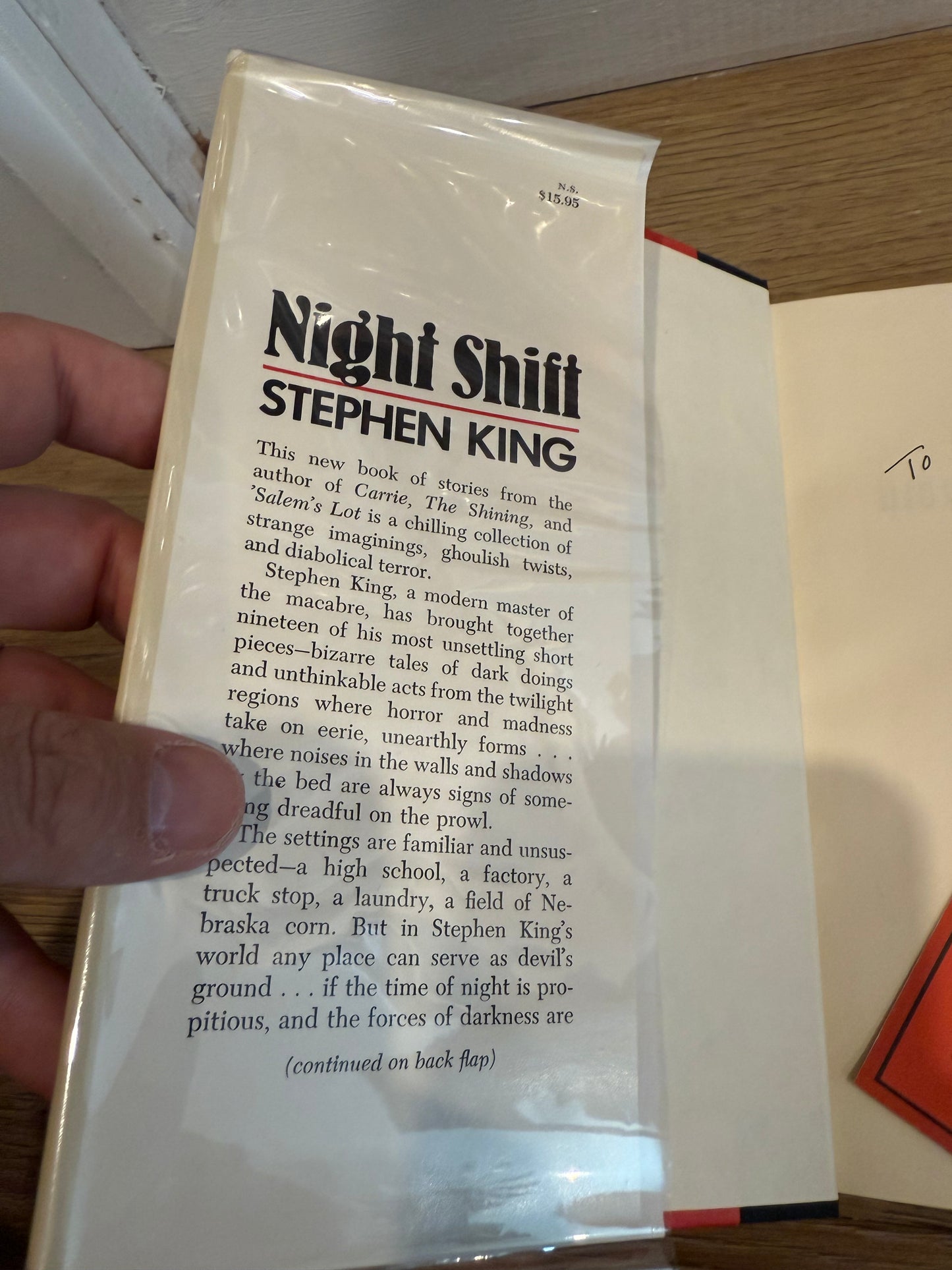 Stephen King, Night Shift, First Edition (Later Printing) INSCRIBED, Doubleday Publishing