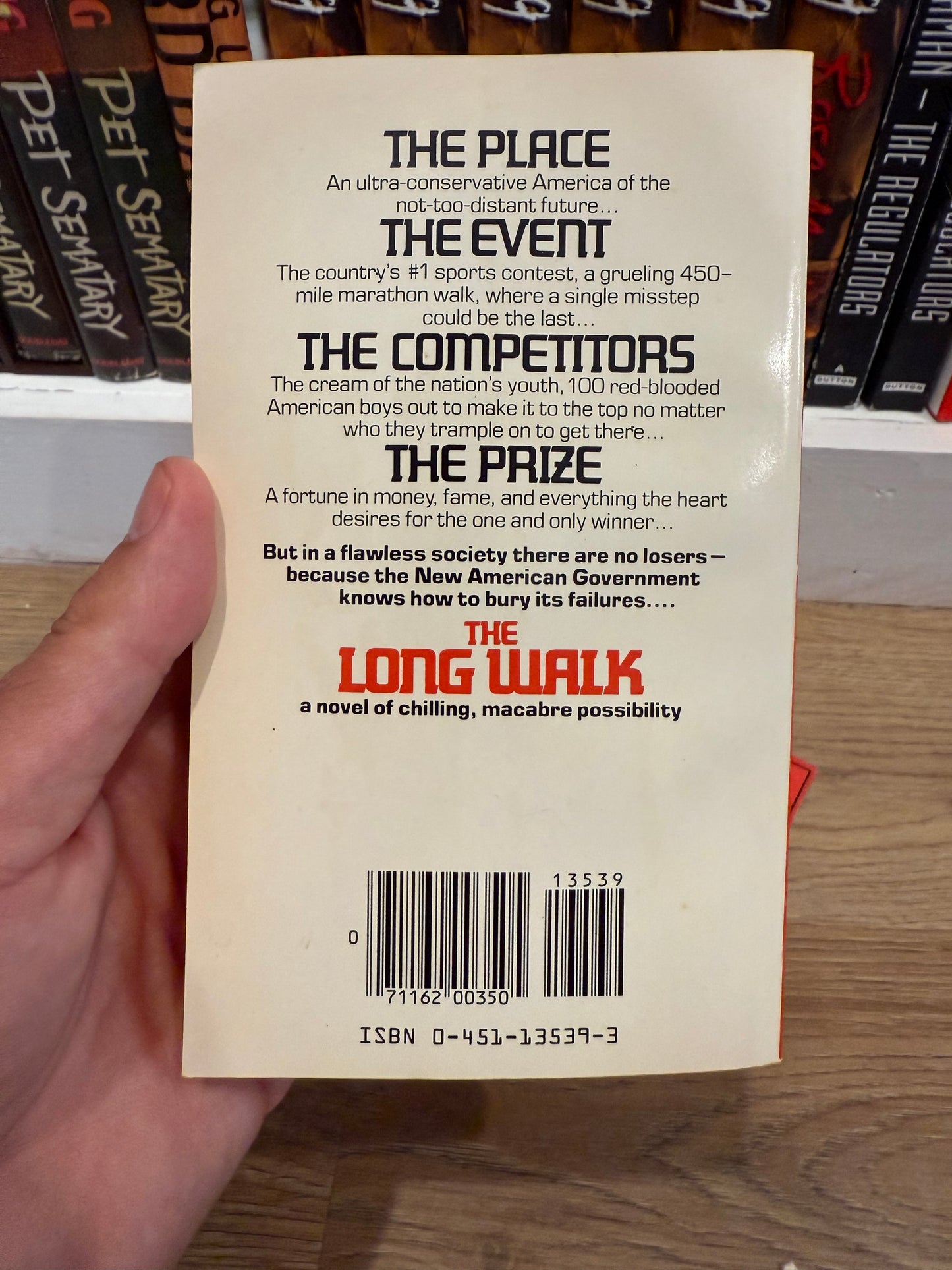 Stephen King, The Long Walk, Canadian Third Printing, Signet Publishing