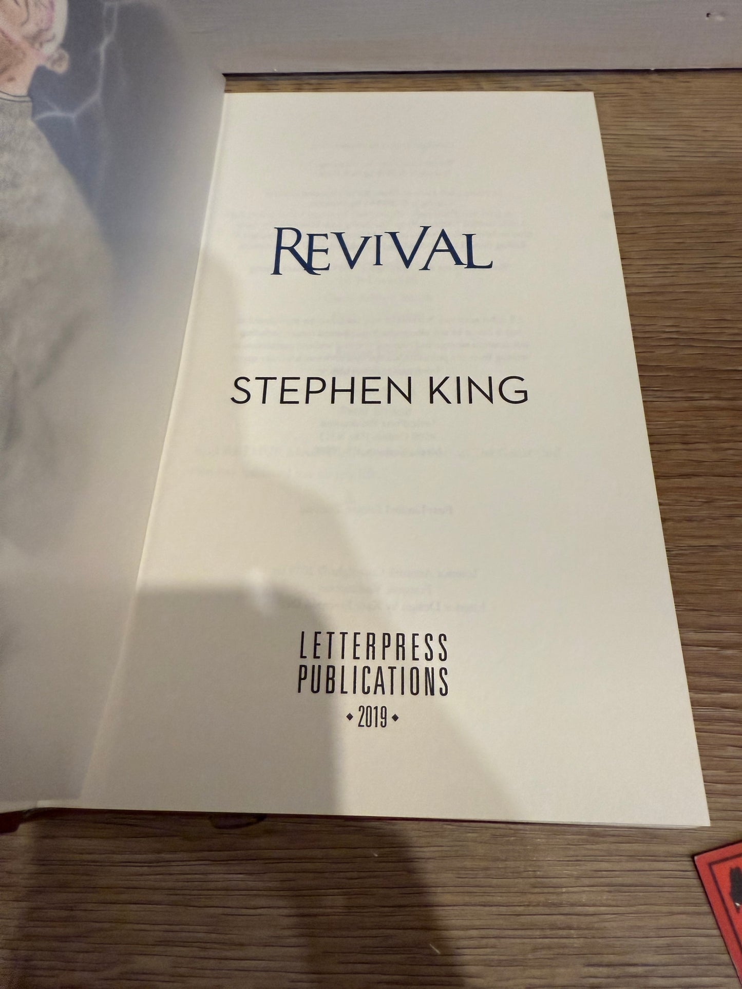 Stephen King, Revival, Full Page Remarque, Lividian Press