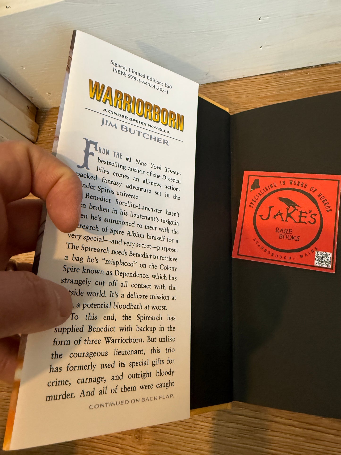 Jim Butcher, Warriorborn, Signed/Limited #12, Subterranean Press