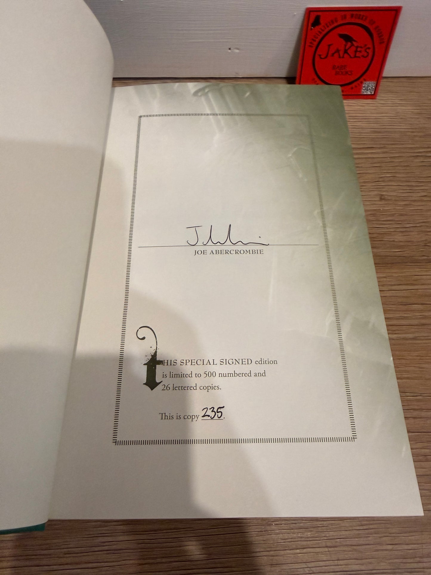 Joe Abercrombie, Best Served Cold, Signed Limited #235, Subterranean Press