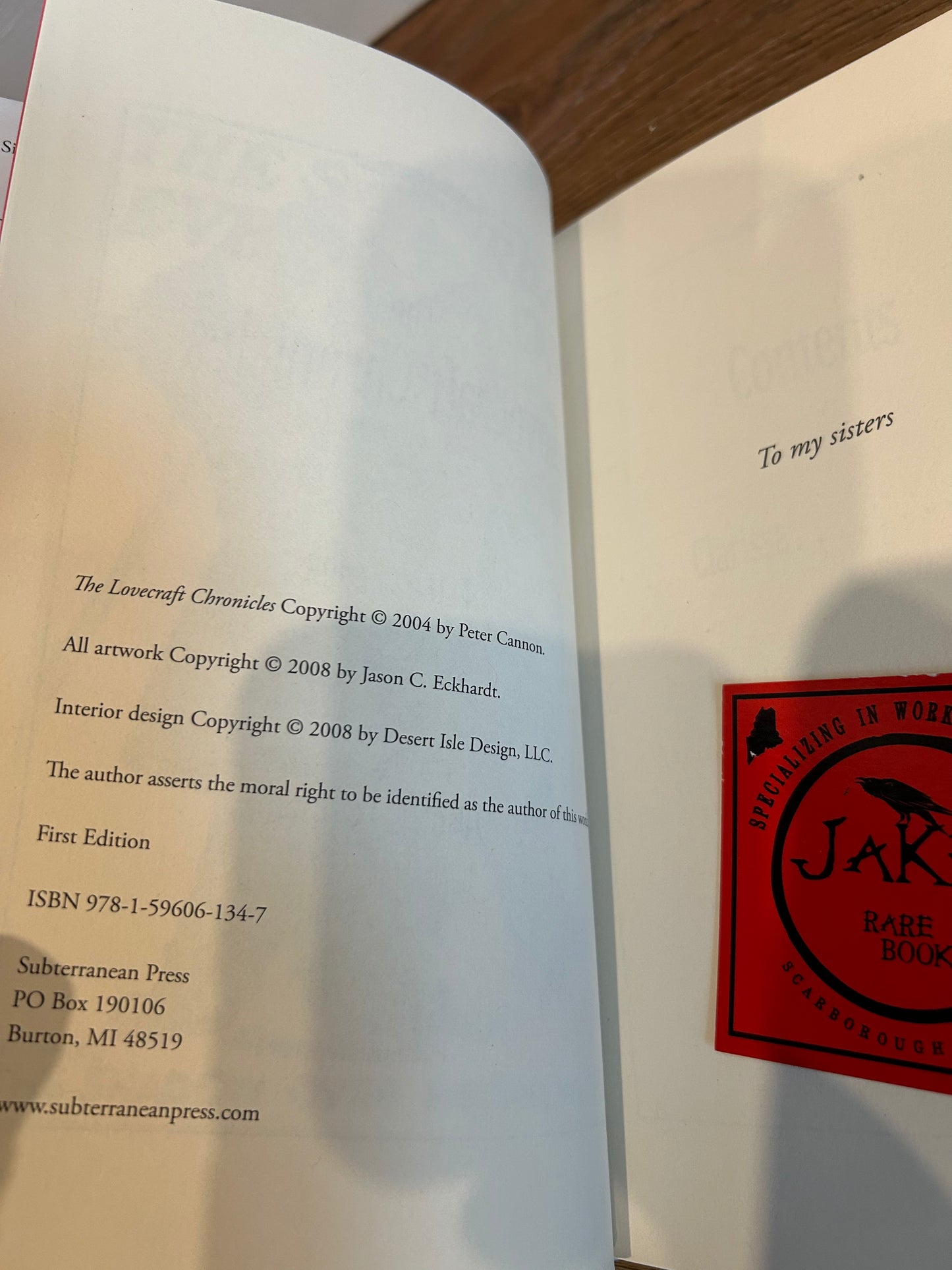 Peter Cannon, The Lovecraft Chronicles, Signed First Edition, #12 of 350, Subterranean Press