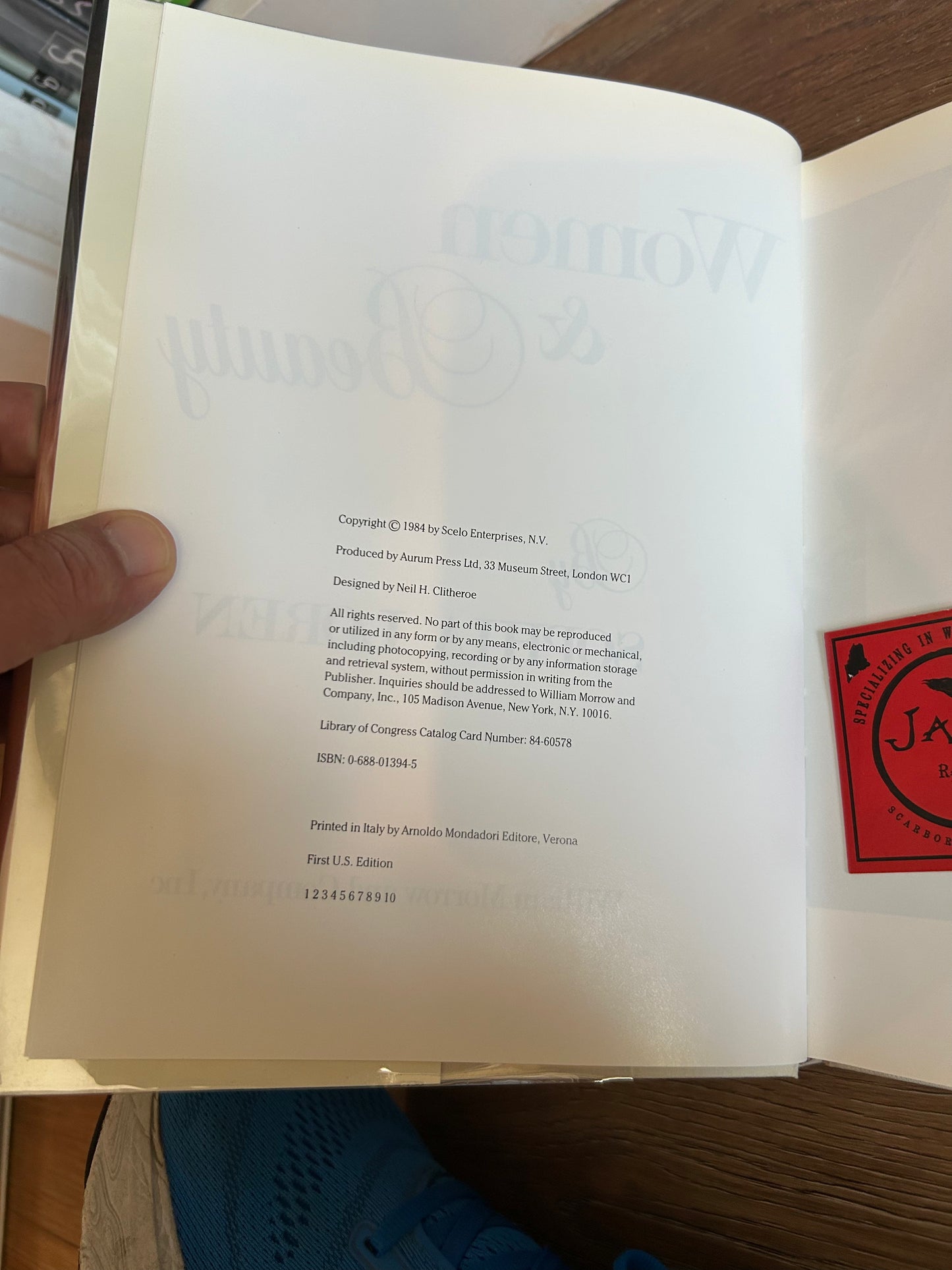 Sophia Loren, Women and Beauty, Signed First Edition, Morrow