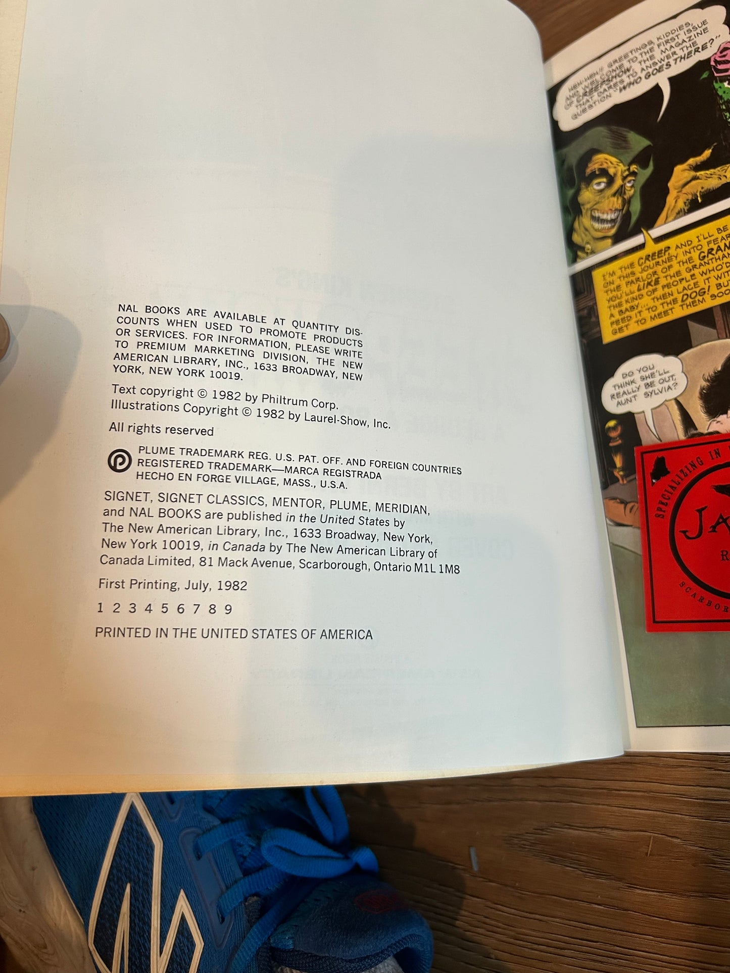 Stephen King, Creepshow, First Edition, Plume
