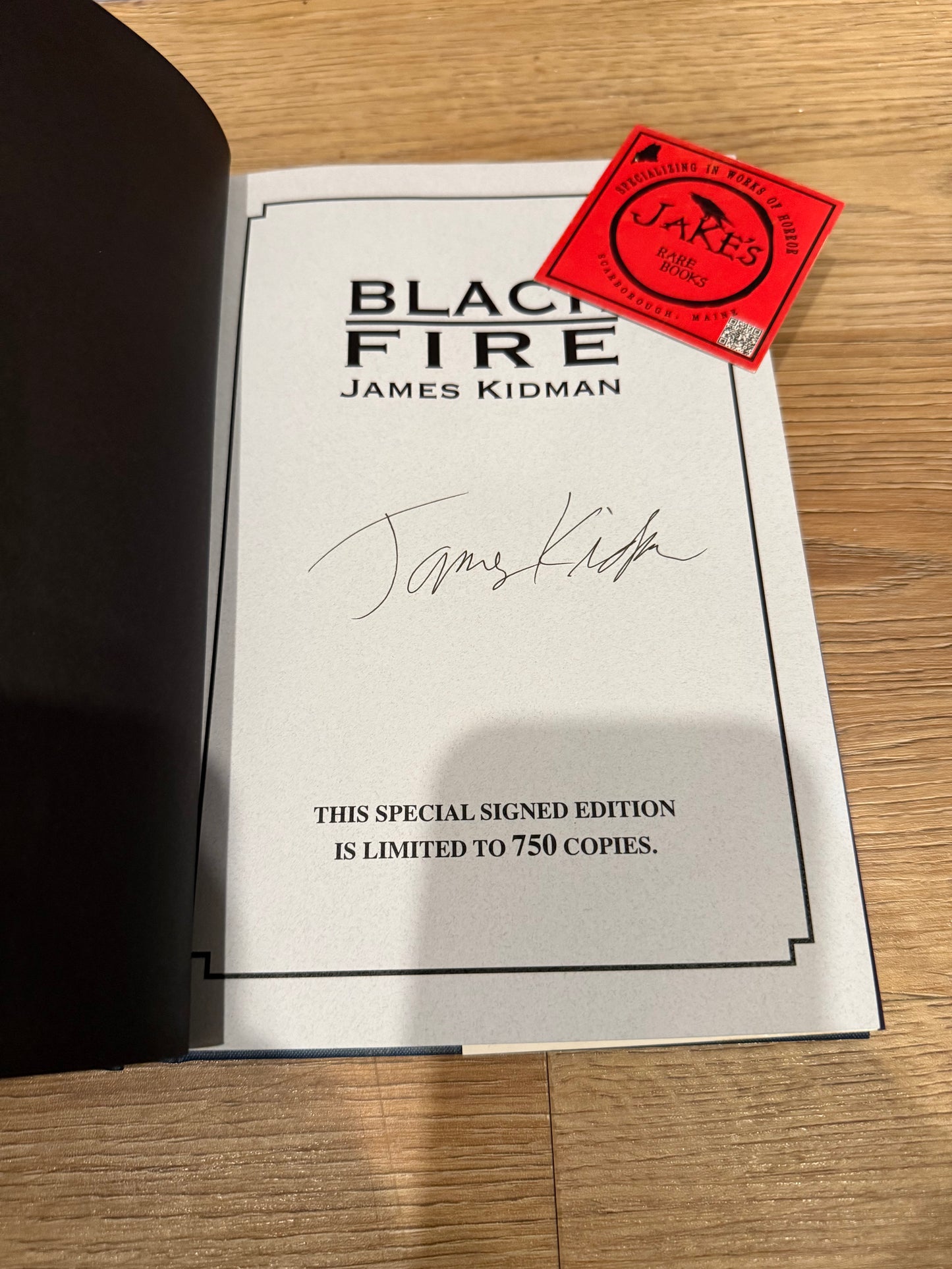 James Kidman, Black Fire, Cemetery Dance Signed/Limited