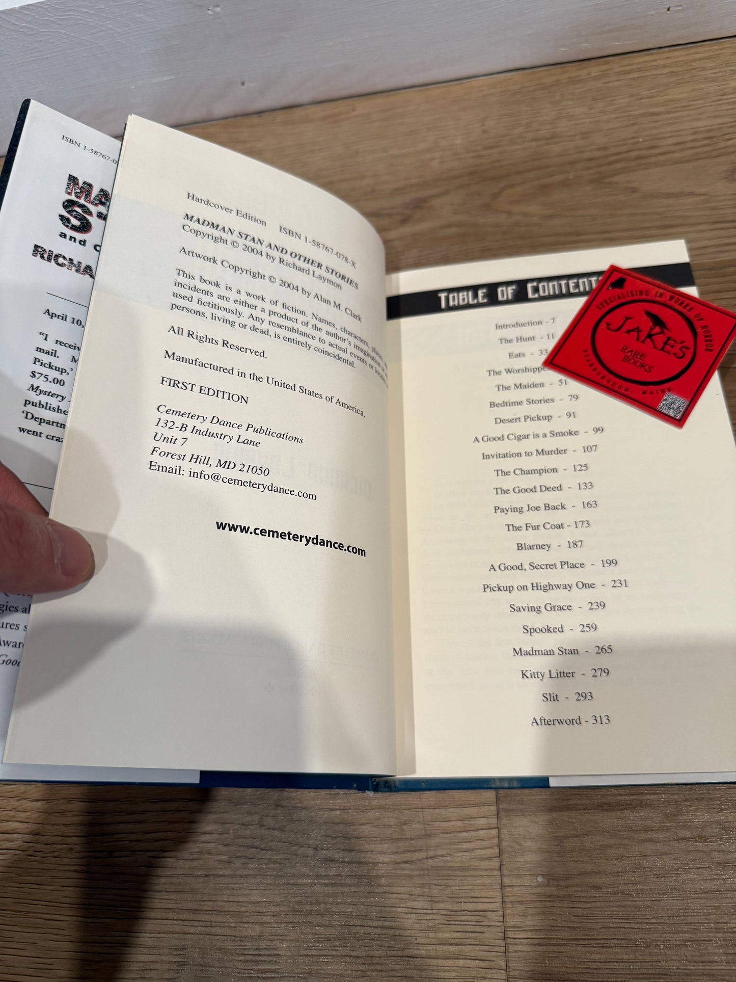 Richard Laymon, Madman Stan, First Edition, Cemetery Dance