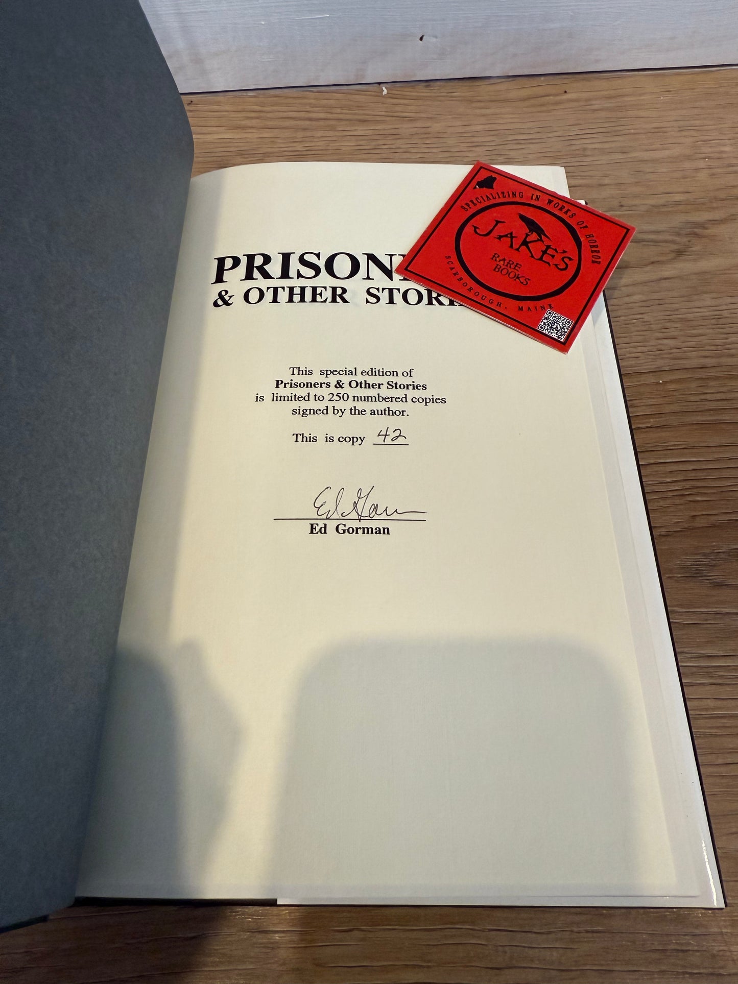 Ed Gorman, Prisoners, Signed/Limited #42, Cemetery Dance