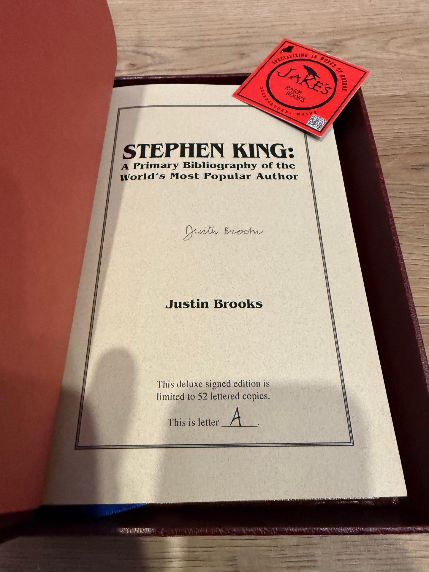 Stephen King: A Primary Bibliography, LETTER A, Cemetery Dance