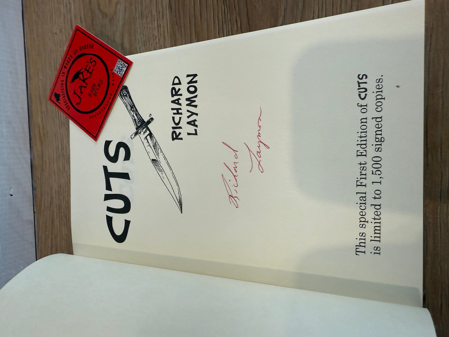 Richard Laymon, Cuts, Signed/Limited, Cemetery Dance