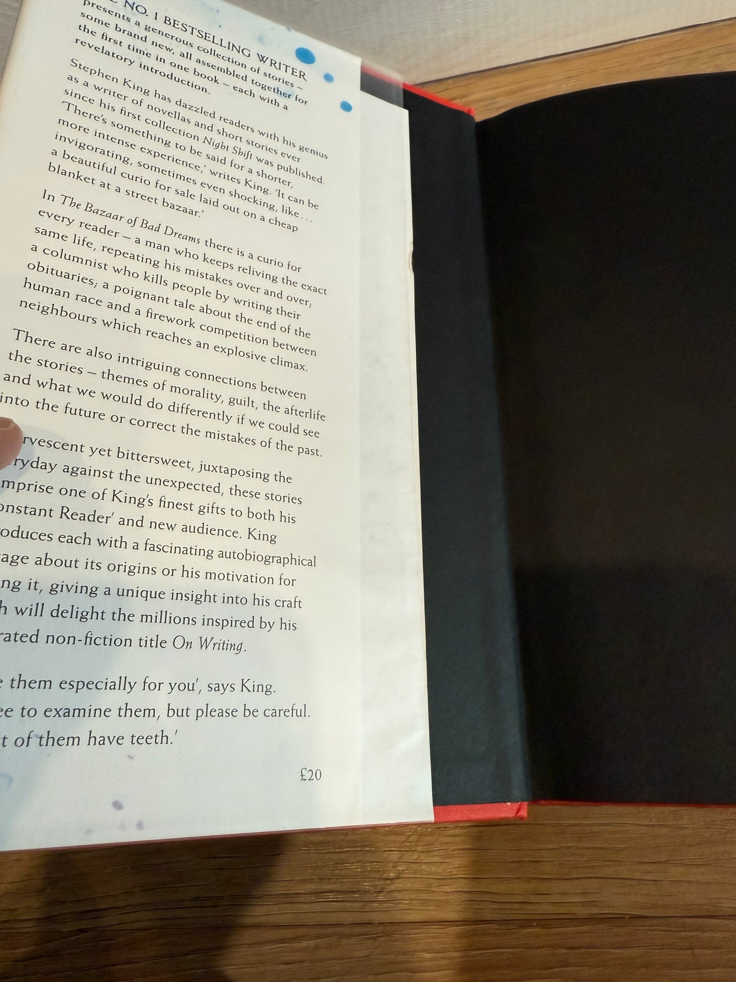 Stephen King, Bazaar of Bad Dreams, UK First Edition