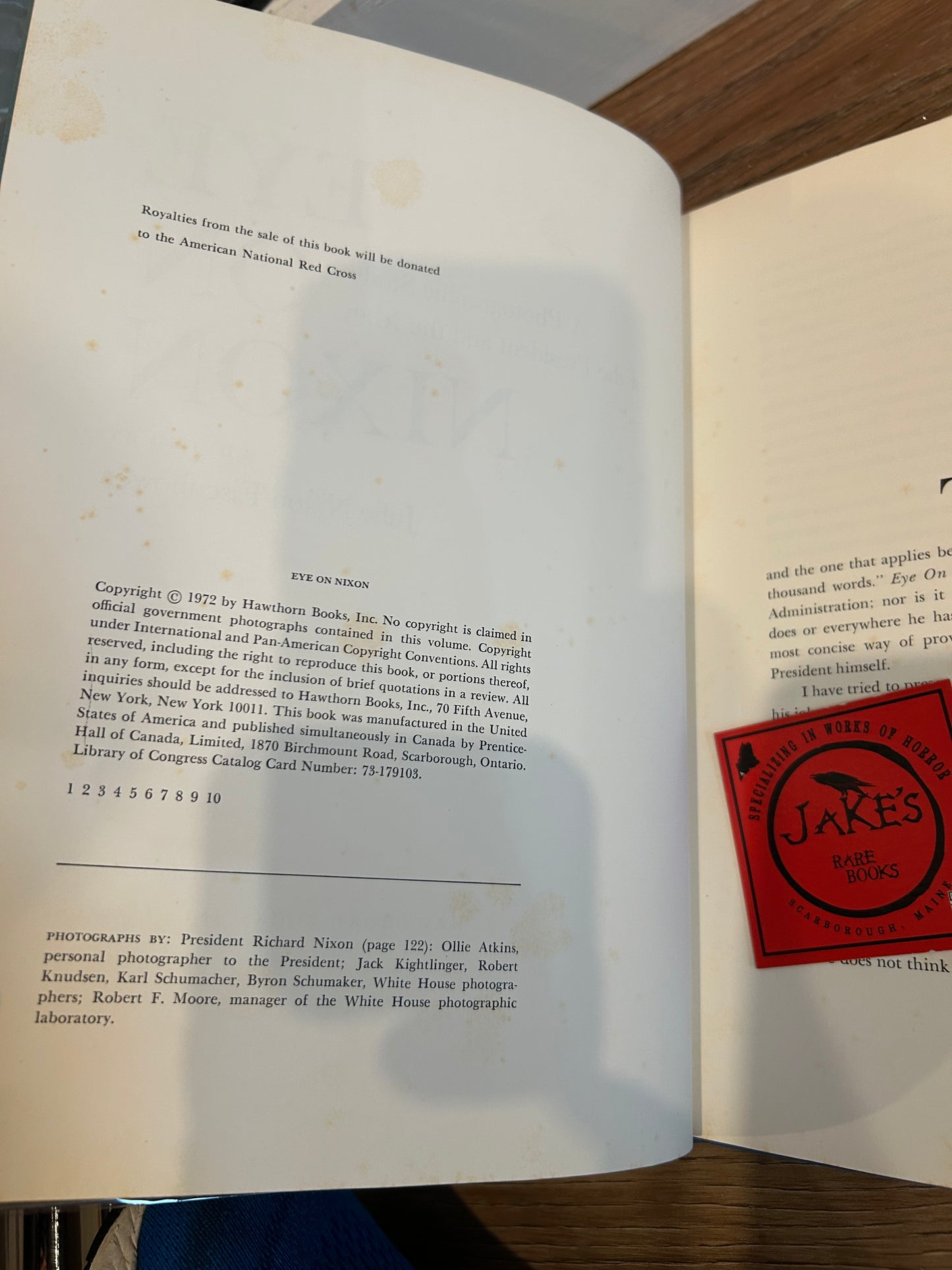 Julie Nixon Eisenhower, Eye on Nixon, Signed by Richard Nixon, First Edition, Hawthorn