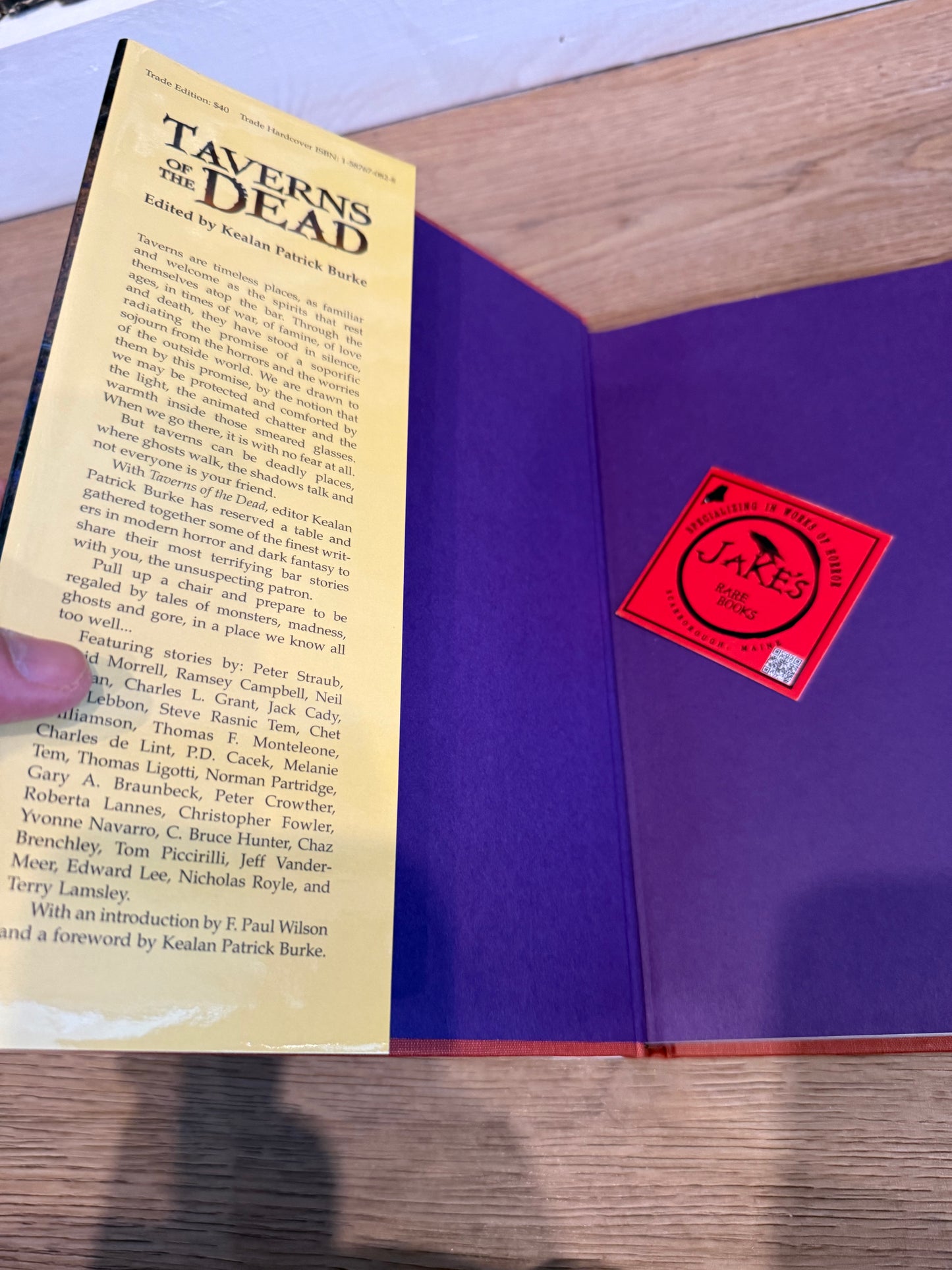 Taverns of The Dead, Cemetery Dance, Edited by Kaplan Patrick Burke