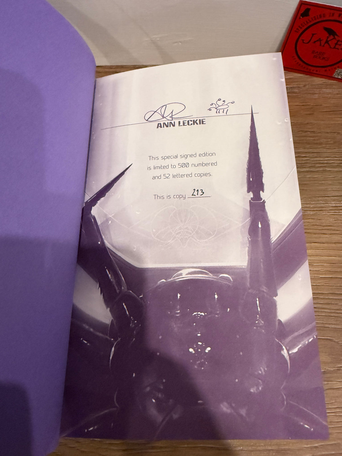 Ann Leckie, Provenance, Signed Limited #213, Subterranean Press