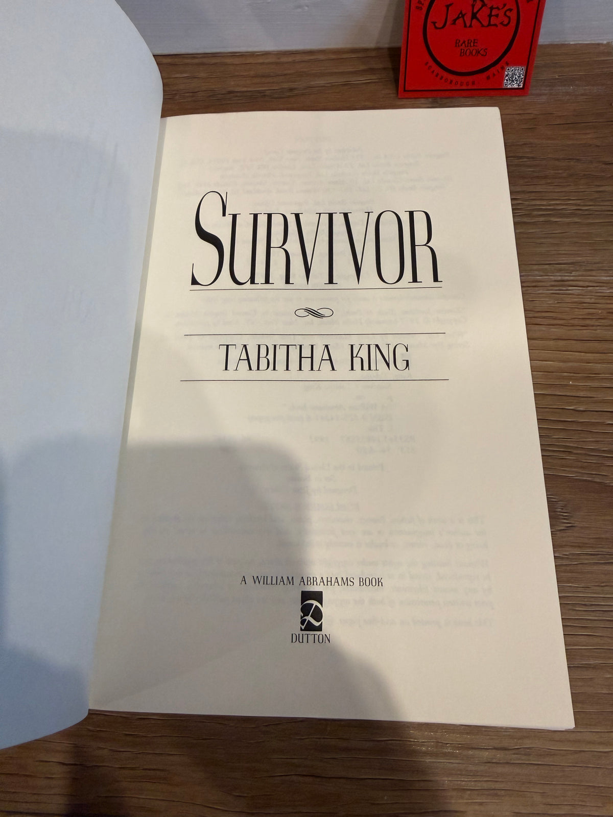 Tabitha King, Survivor, First Edition, Dutton