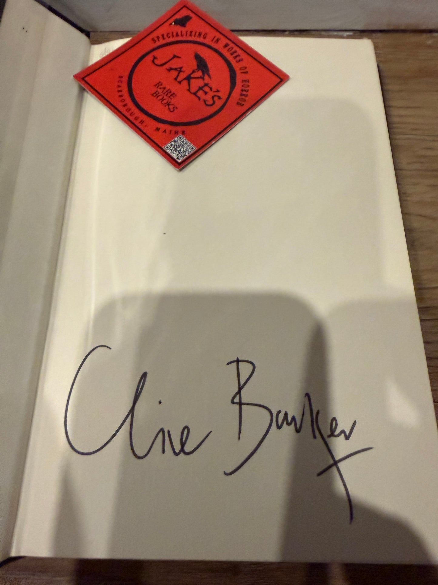 Clive Barker, The Inhuman Condition, First Edition, SIGNED, Poseidon Press