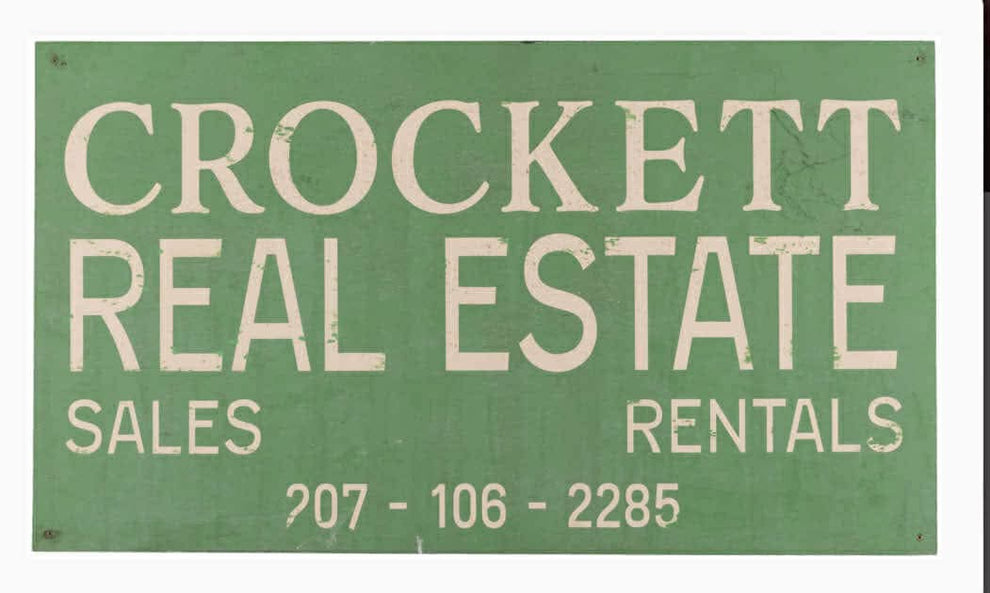 Salem’s Lot, Crocket Real Estate Wood Sign, Screen Used, Max Productio ...