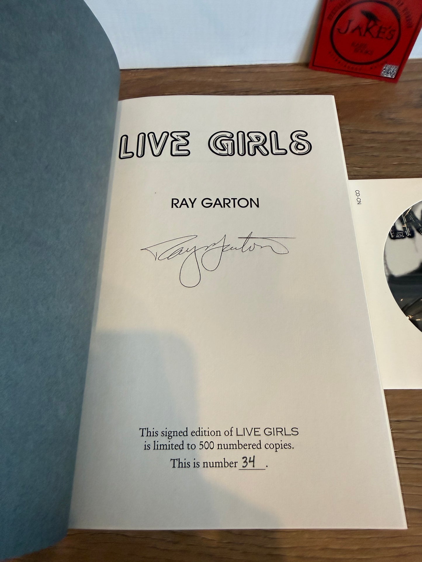 Ray Garton, Live Girls, Signed Limited #34, Cemetery Dance