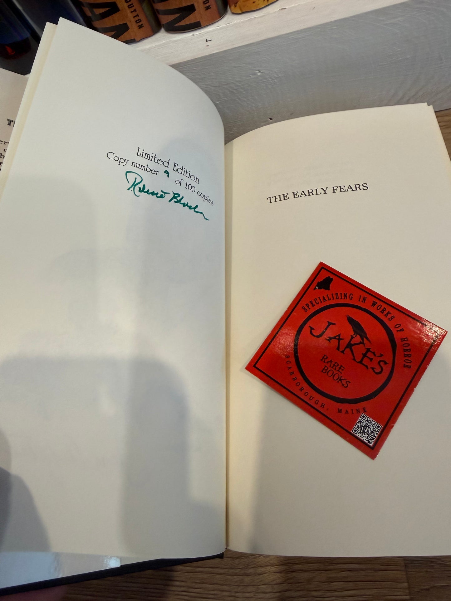 Robert Bloch, The Early Fears, Signed/Limited #9, Fedogen and Bremer