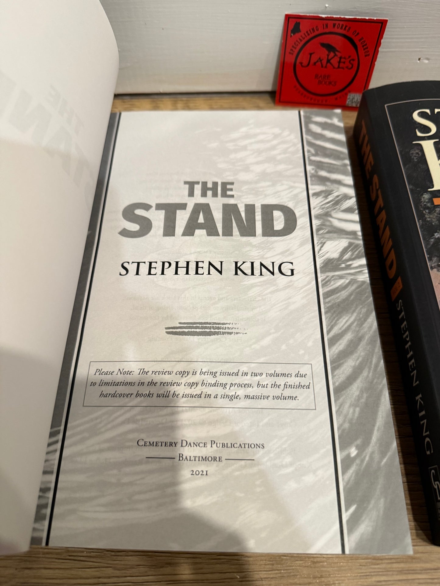 Stephen King, The Stand, Gift Edition Proofs, Volumes 1-2, Cemetery Dance