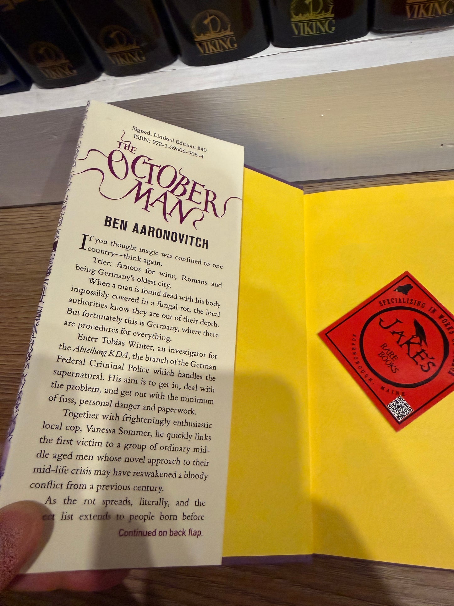 Ben Aaronovitch, The October Man, Signed/Limited #12, Subterranean Press