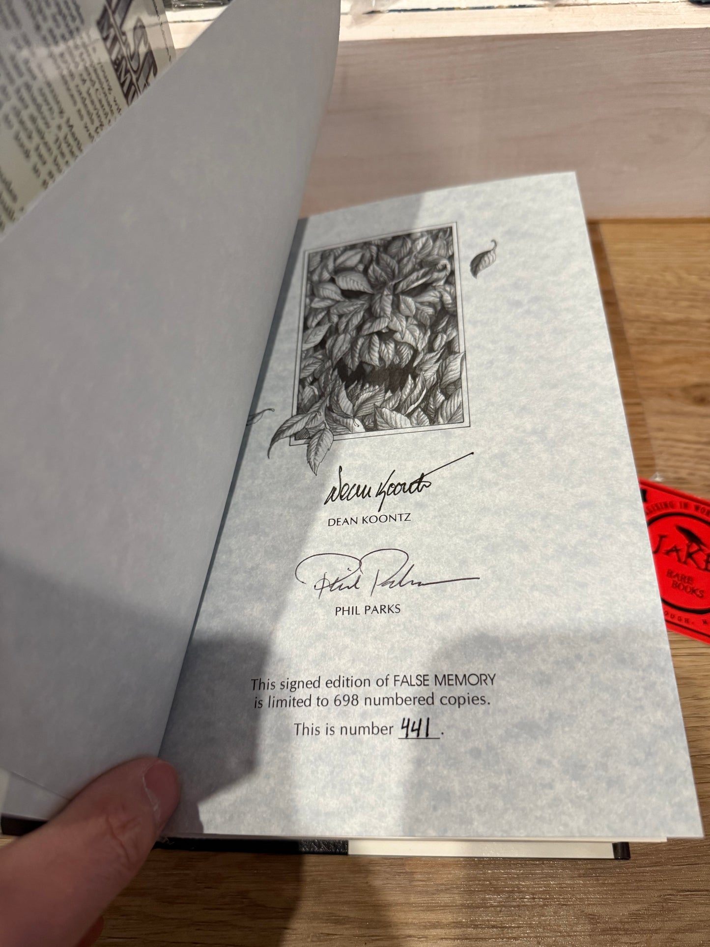 Dean Koontz, False Memory, Signed/Limited # 441, Cemetery Dance