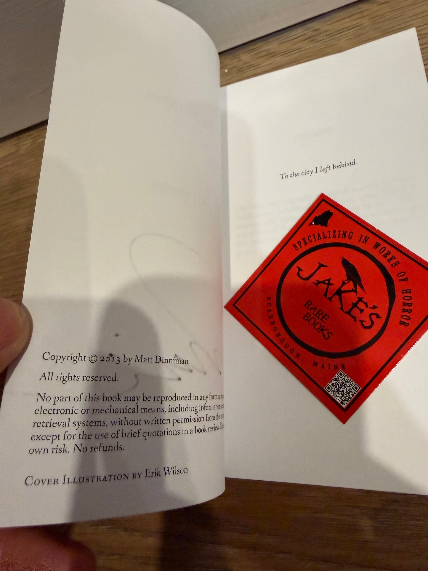 Matt Dinniman, The Grinding, First Edition SIGNED, Dandy House