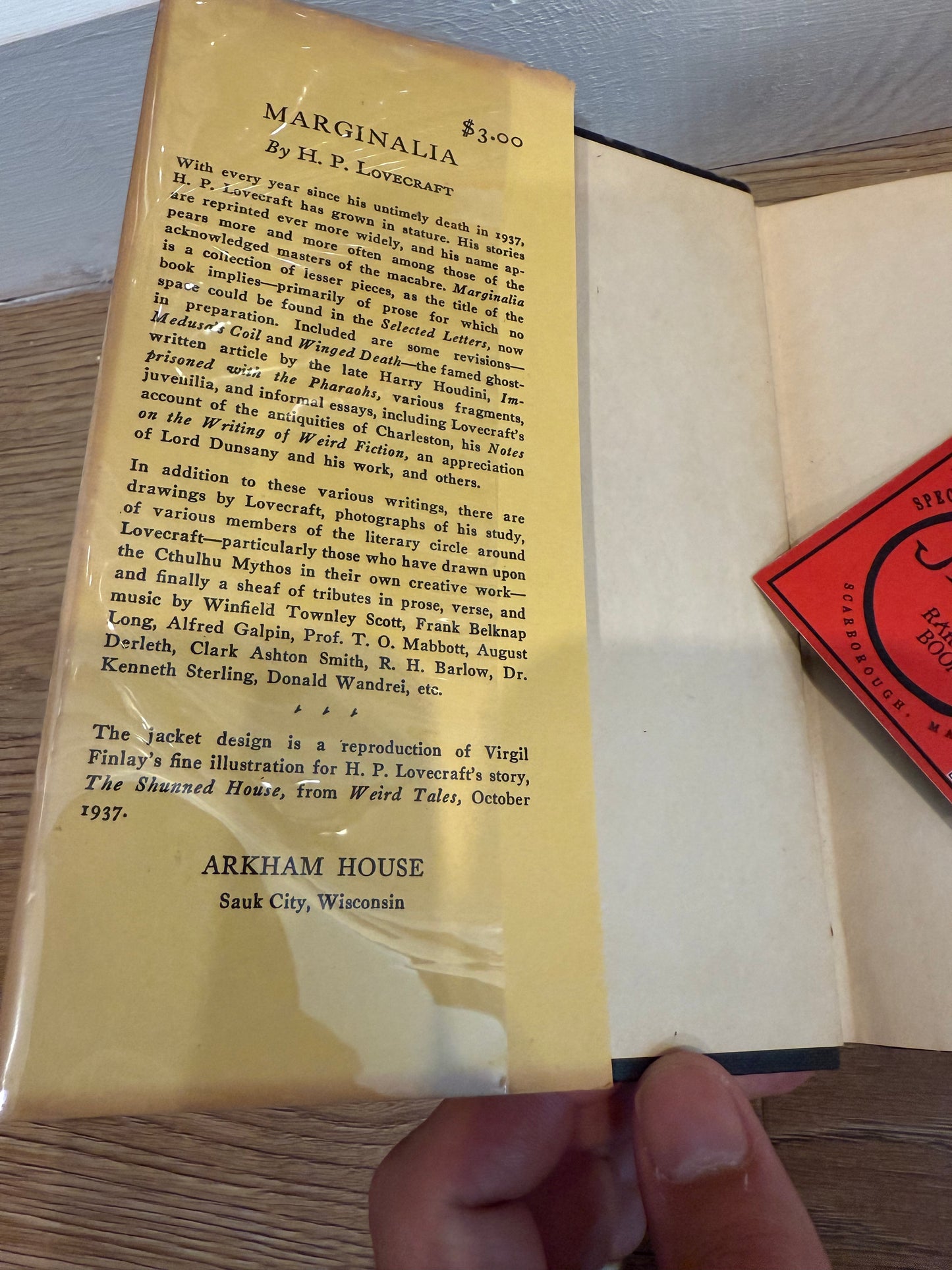 HP Lovecraft, Marginalia, First Edition, Arkham House