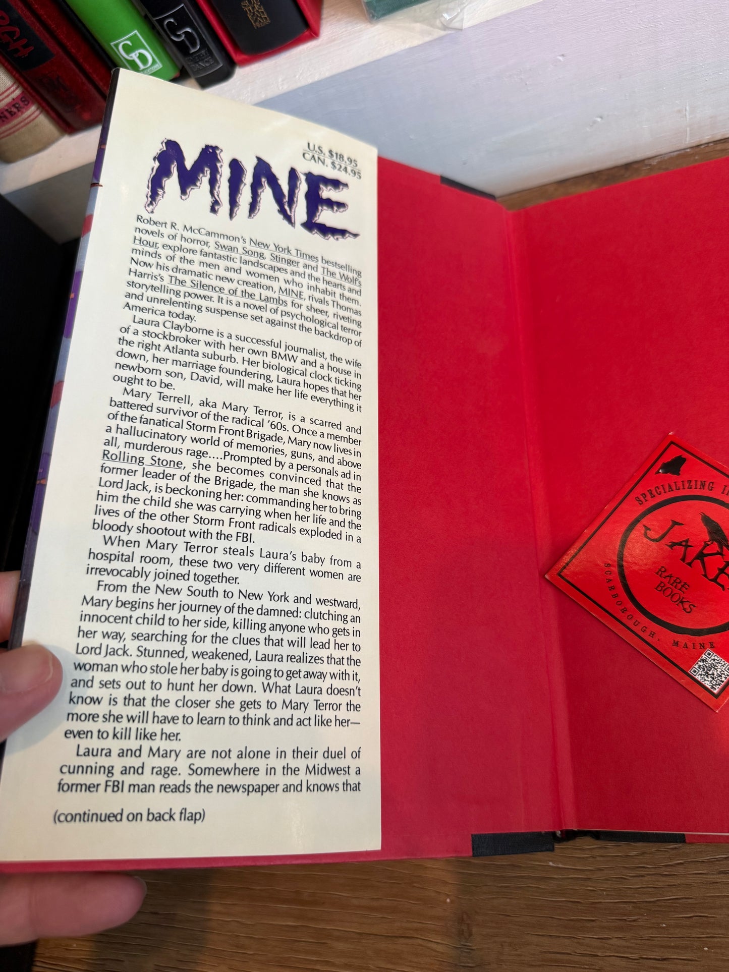 Robert R. McCammon, Mine, First Edition SIGNED, Pocket Books