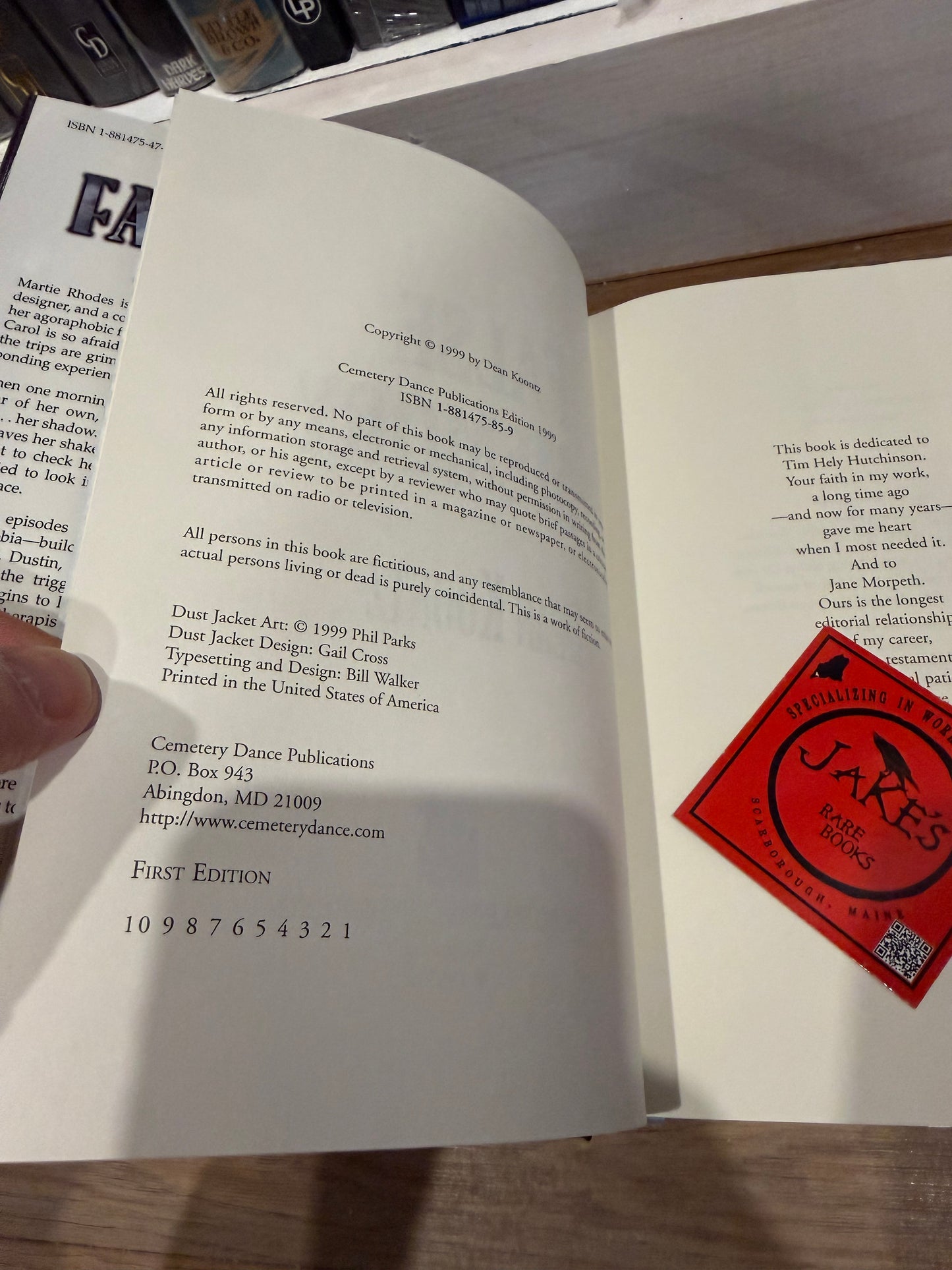 Dean Koontz, False Memory, Signed/Limited # 441, Cemetery Dance