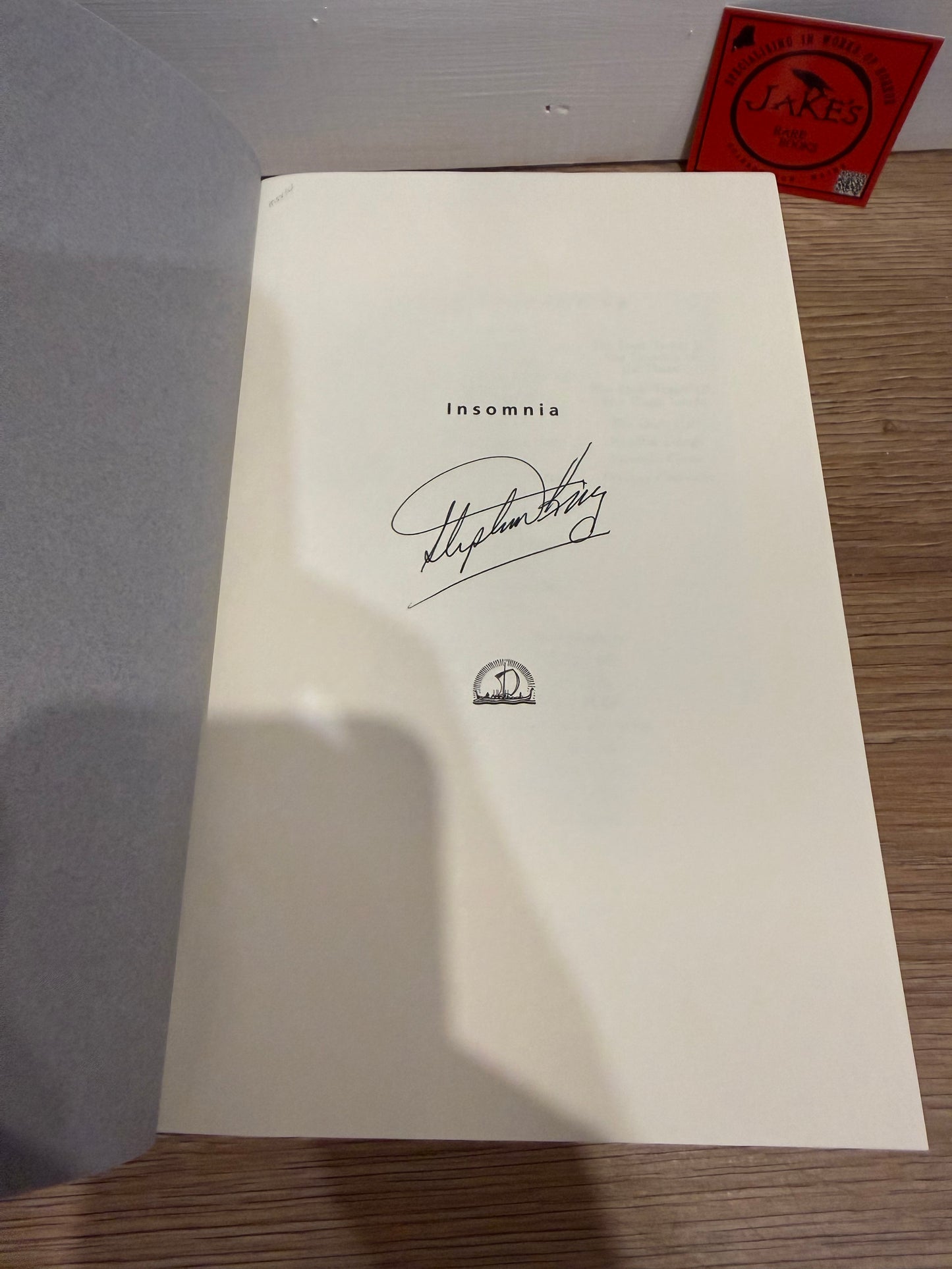 Stephen King, Insomnia First Edition Signed, Viking