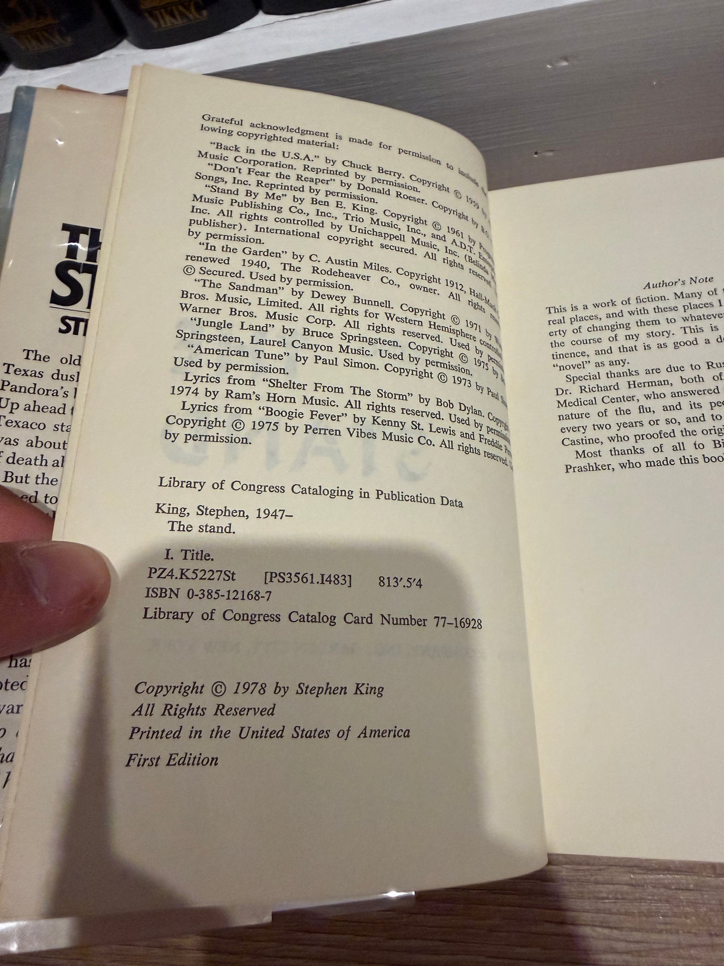 Stephen King, The Stand, First Edition, Doubleday Publishing