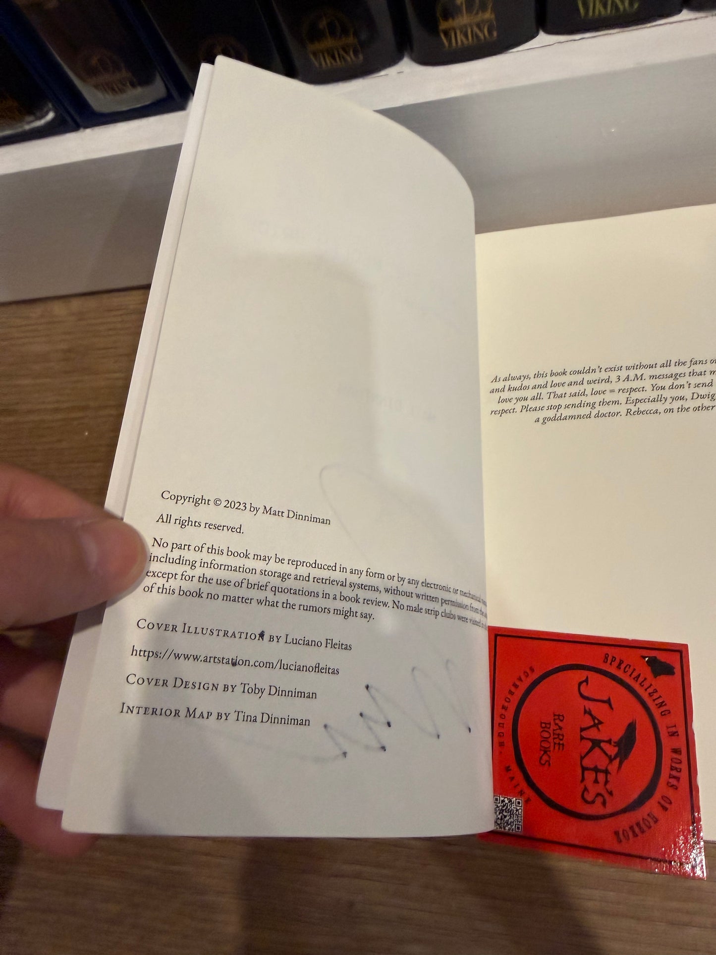 Matt Dinniman, The Eye of the Bedlam Bride, First Edition, SIGNED, Dandy House