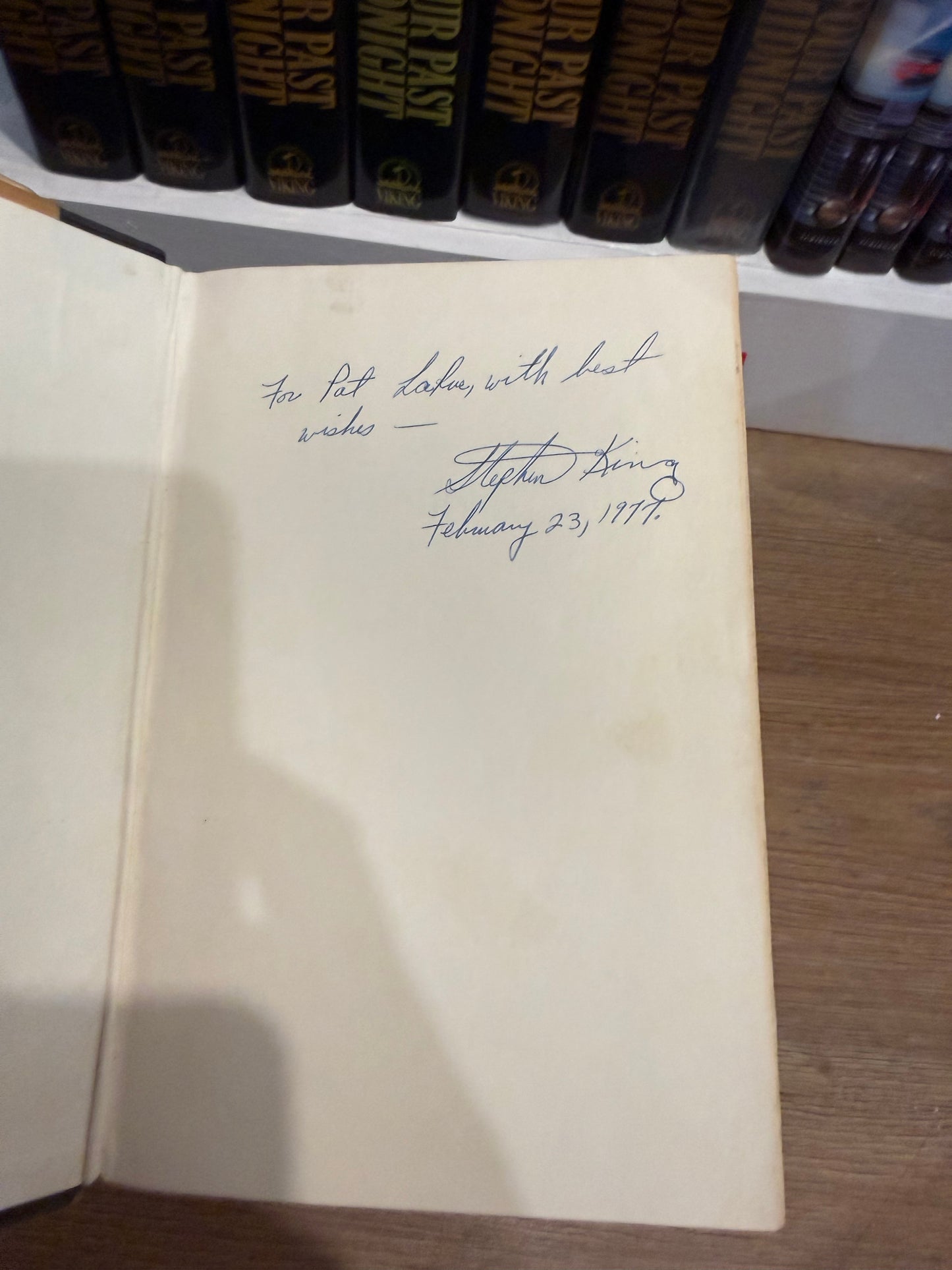 Stephen King, The Shining, First Edition inscribed in YEAR OF PRINT, Doubleday Publishing