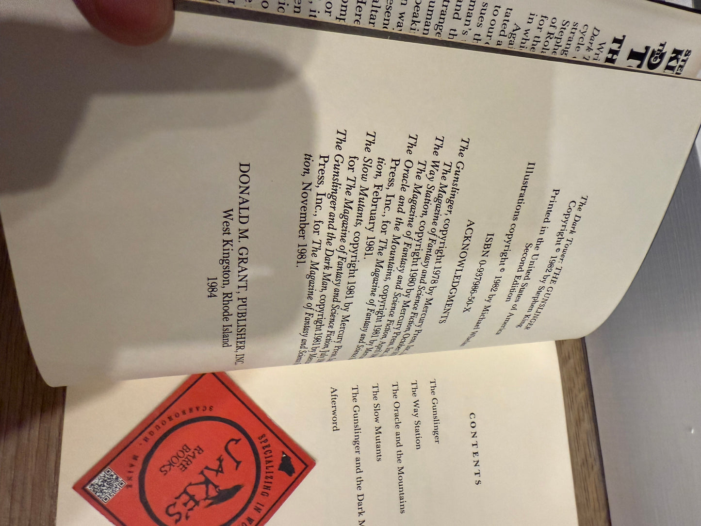 Stephen King, The Gunslinger, Second Edition, Grant Publishing